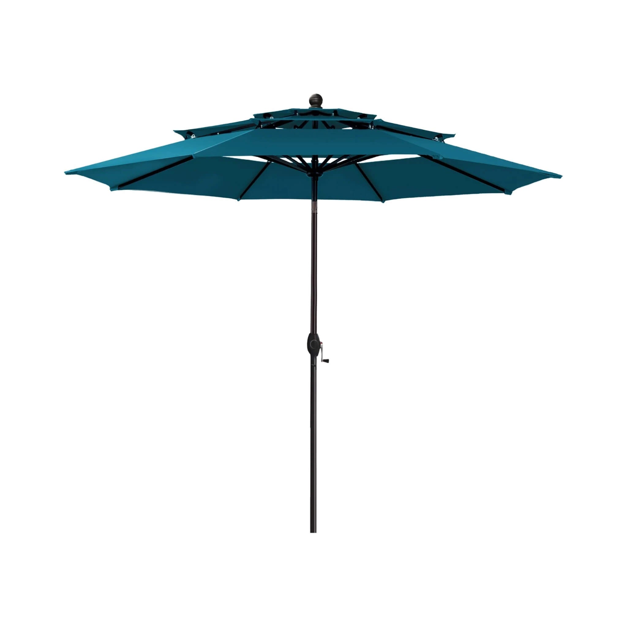 Alora Premium 6-Piece Bar Patio Furniture Set With Umbrella, Swivel Chairs, And Cushions (SAK90375)