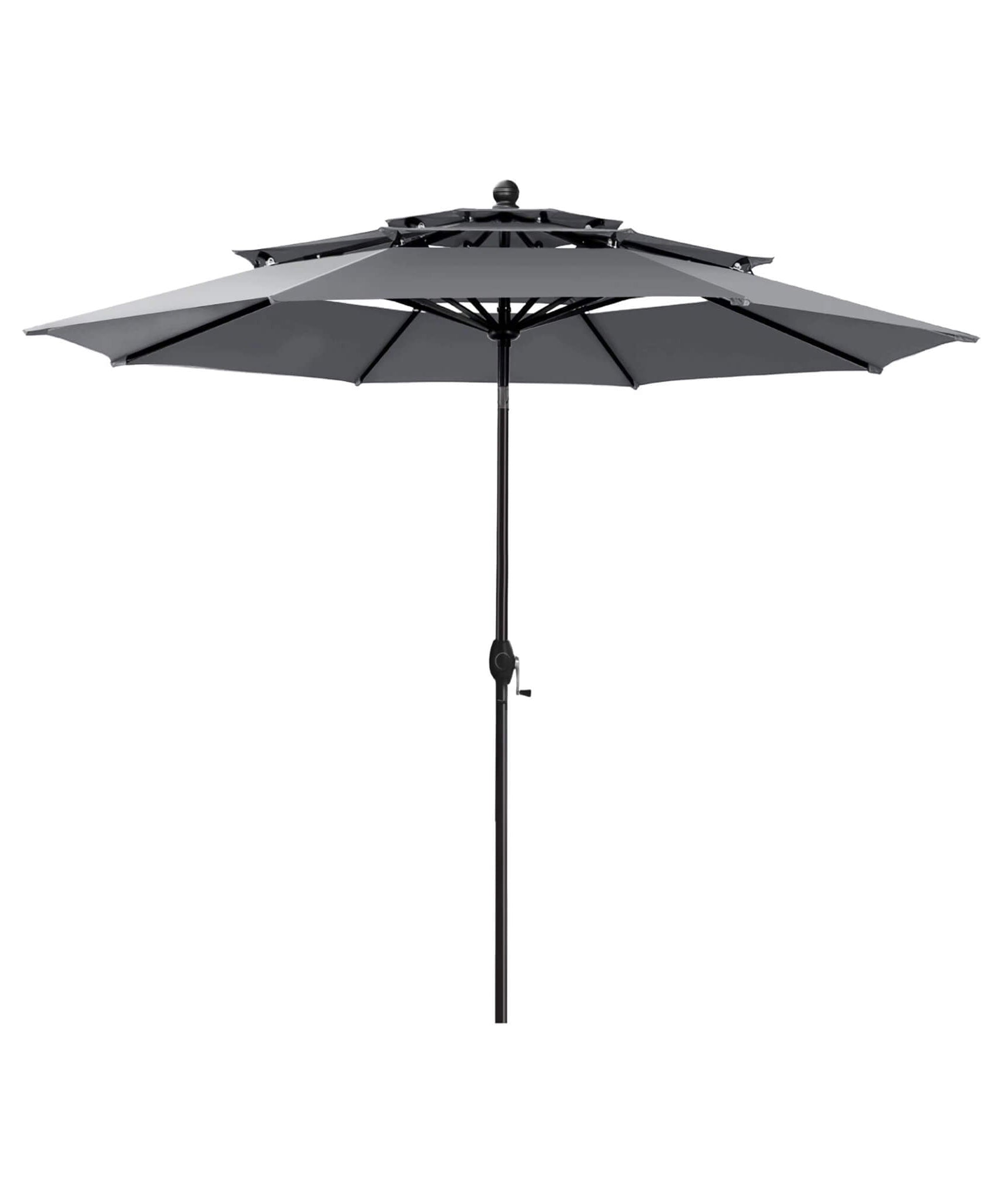 Alora Premium 6-Piece Bar Patio Furniture Set With Umbrella, Swivel Chairs, And Cushions (SAK90375)