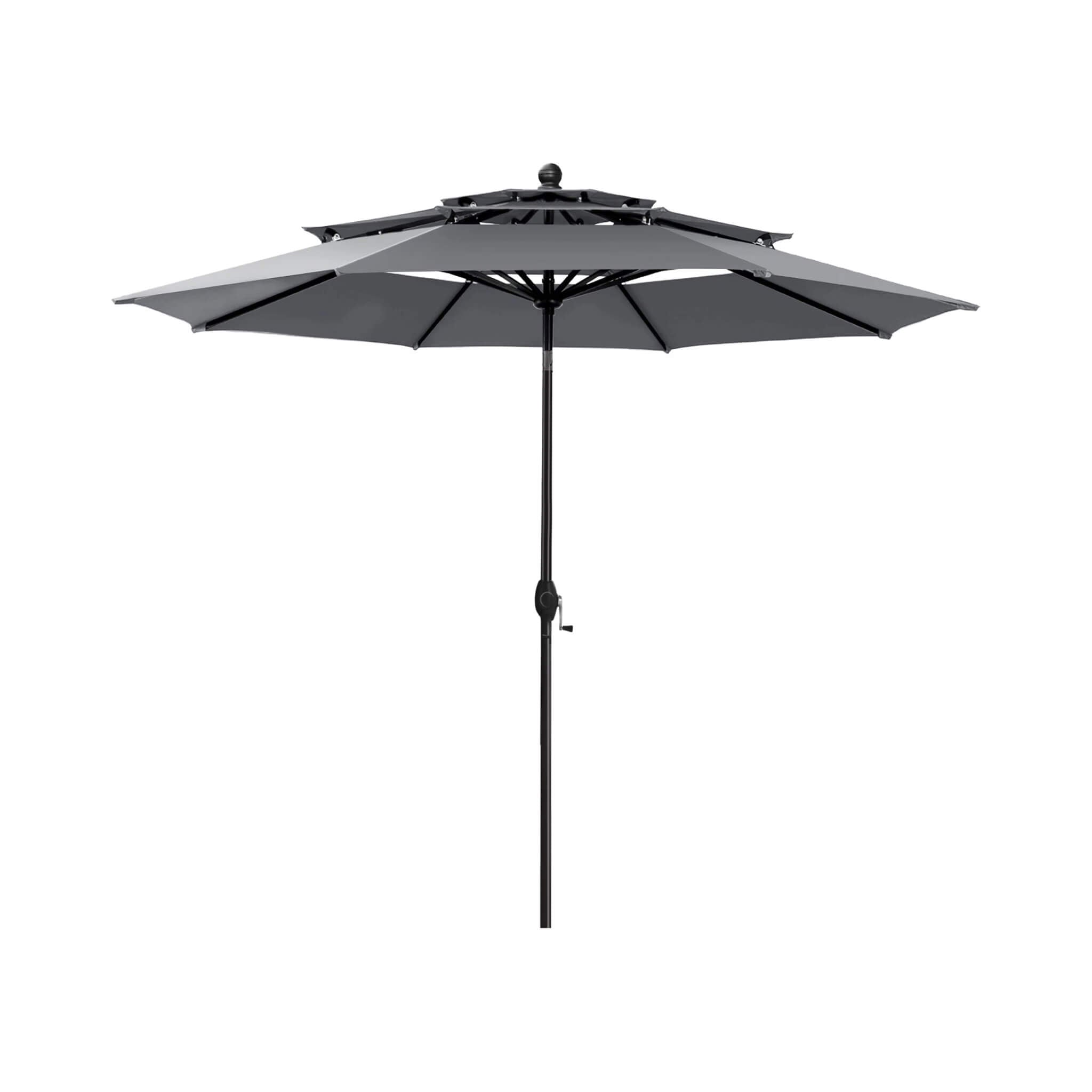 Alora Premium 6-Piece Bar Patio Furniture Set With Umbrella, Swivel Chairs, And Cushions (SAK90375)
