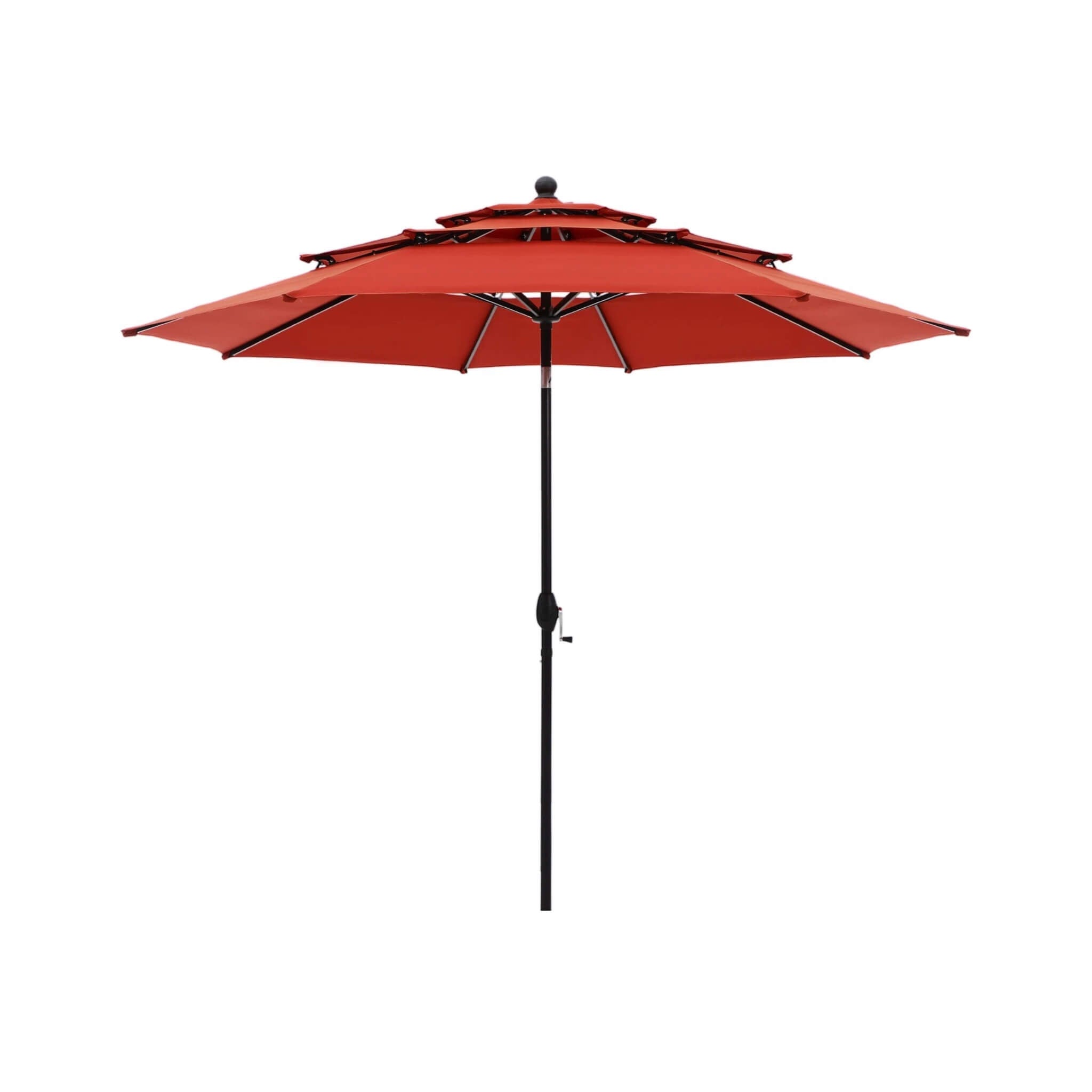 Alora Premium 6-Piece Bar Patio Furniture Set With Umbrella, Swivel Chairs, And Cushions (SAK90375)