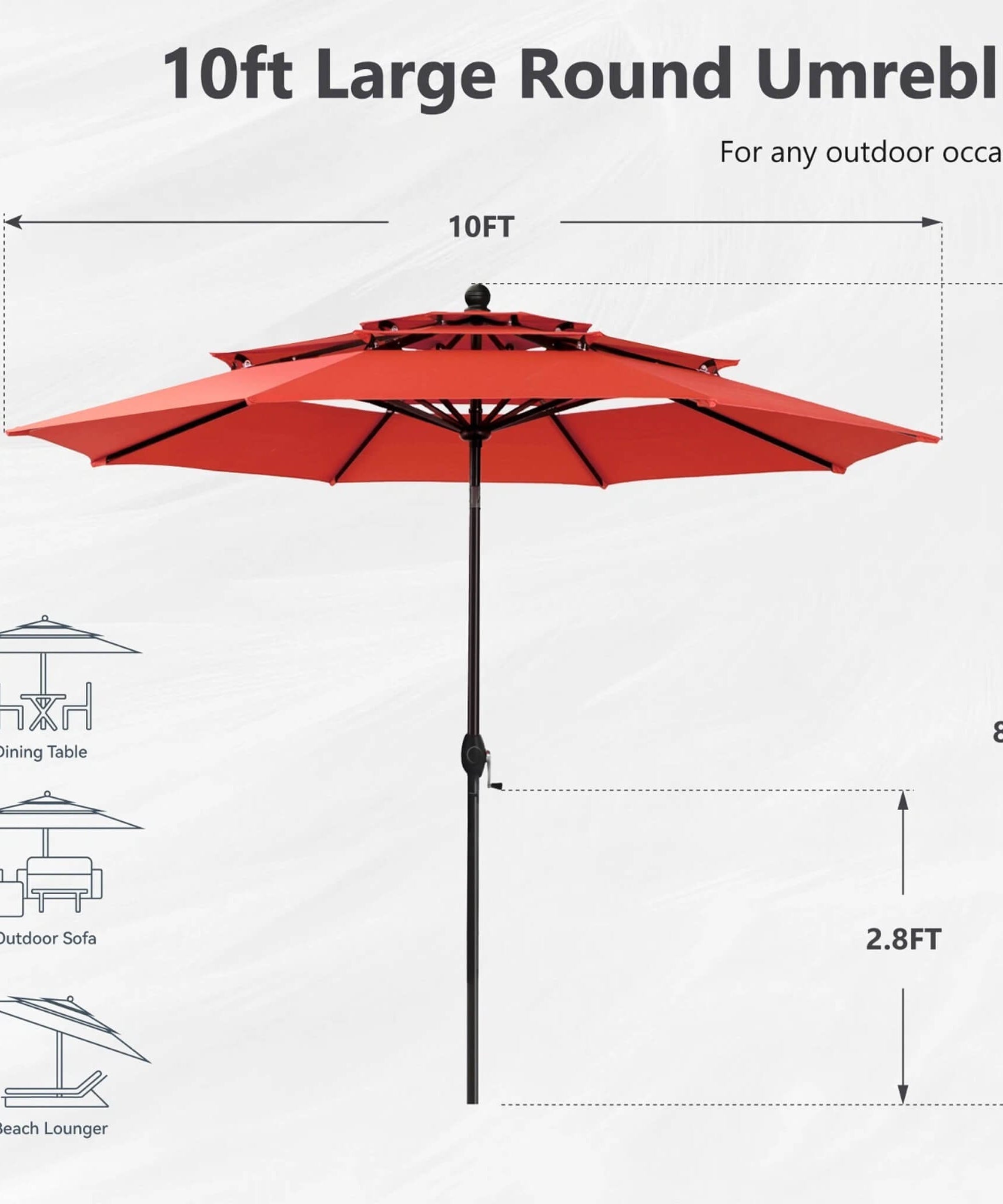 Alora Premium 6-Piece Bar Patio Furniture Set With Umbrella, Swivel Chairs, And Cushions (SAK90375)