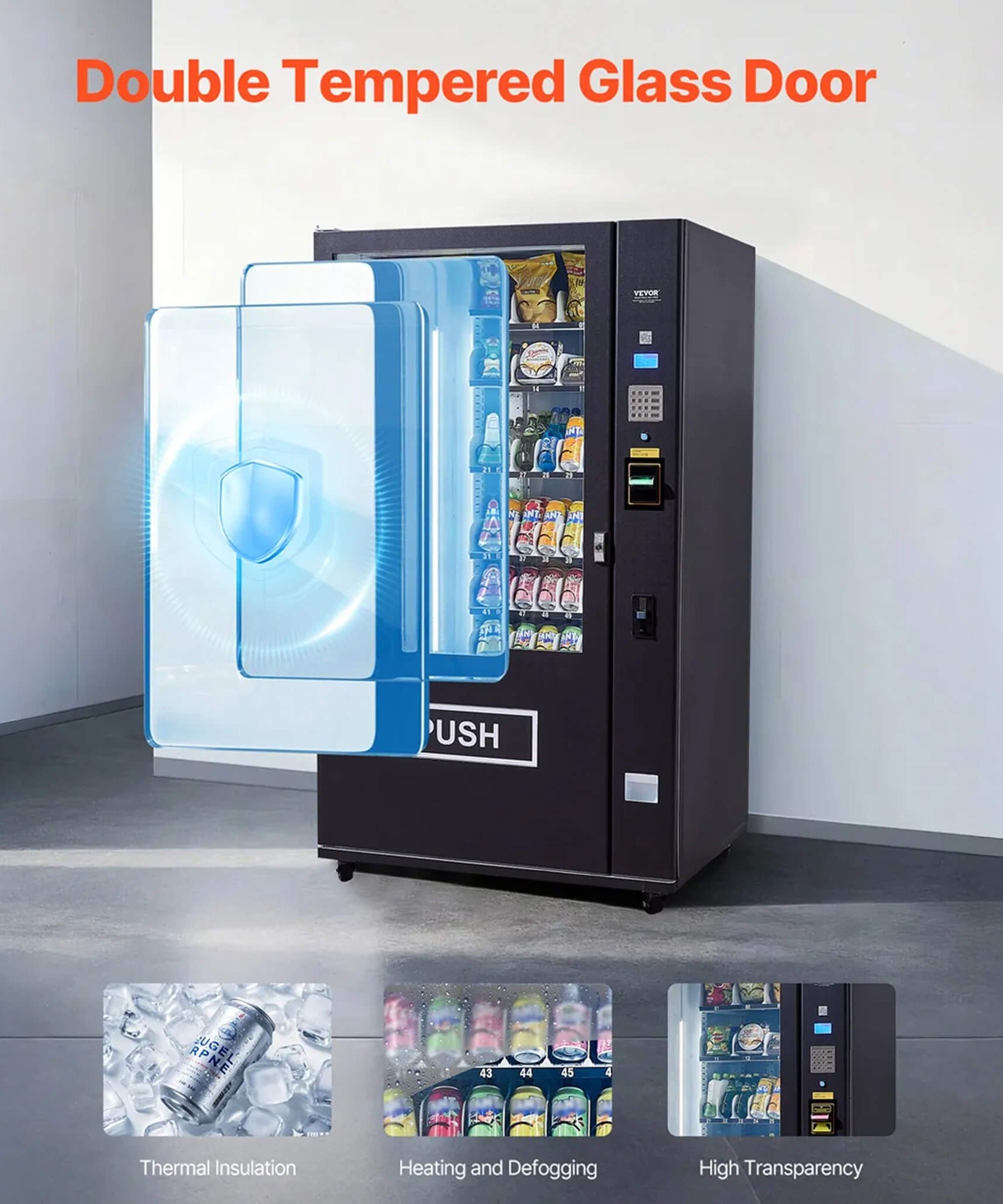 Premium 60-Slot Combo Vending Machine With ICT Bill And Coin Acceptor (SAK31842)