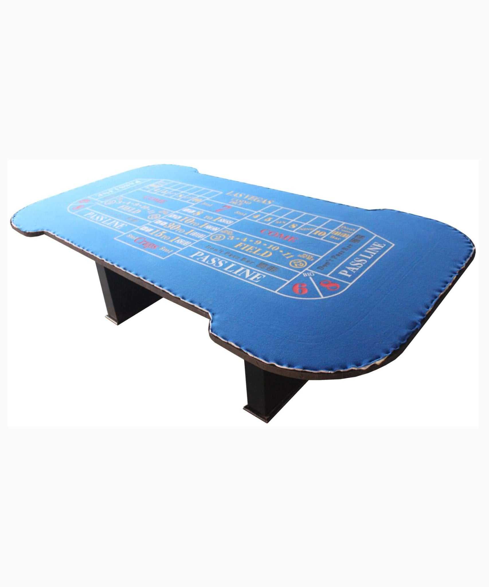 Premium 8FT Deluxe Casino Craps Table With Blue Felt And Pyramid Bumper (SAK91403)