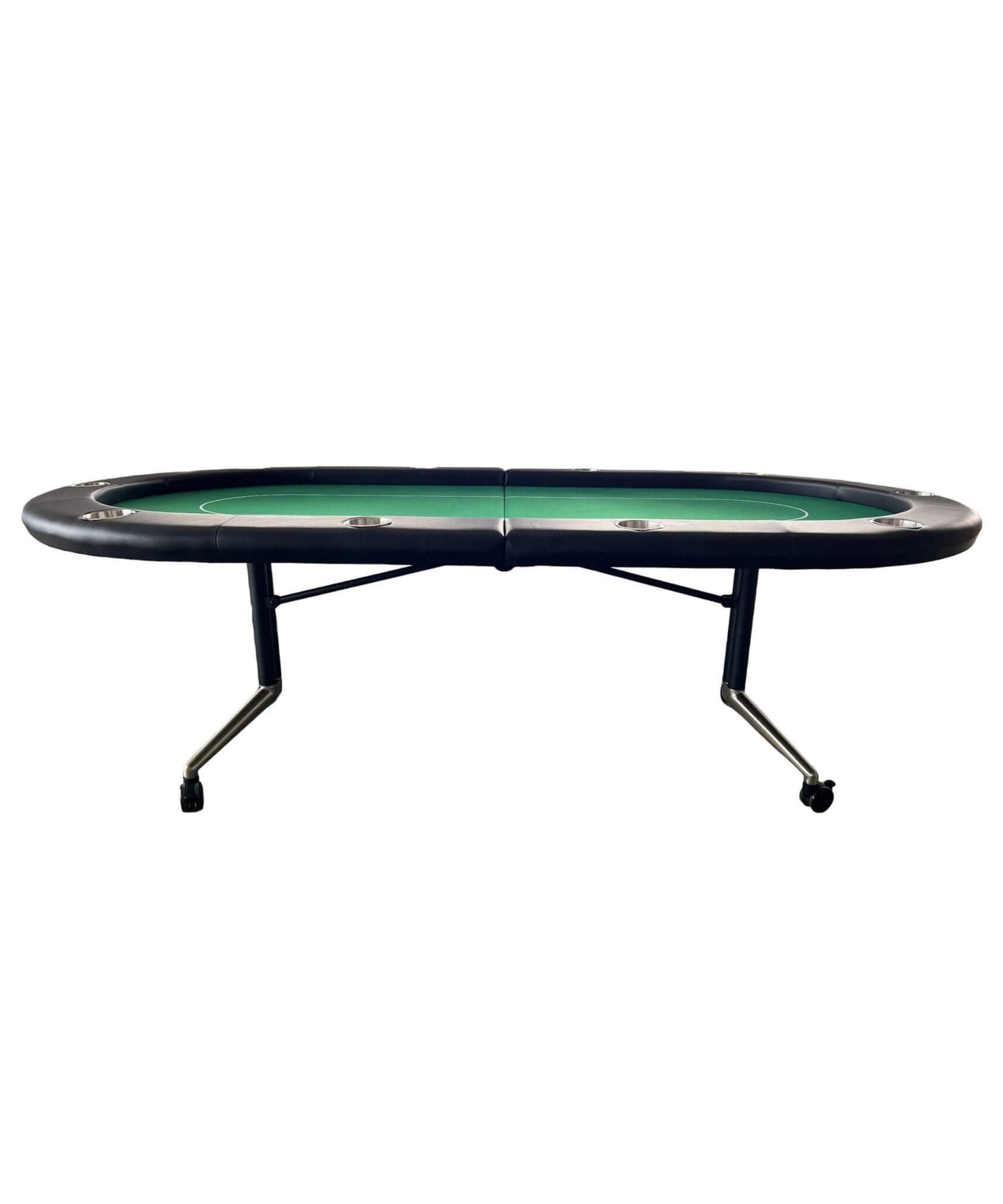 Premium 94-Inch Foldable 10-Player Poker Table With Wheels (SAK43087)
