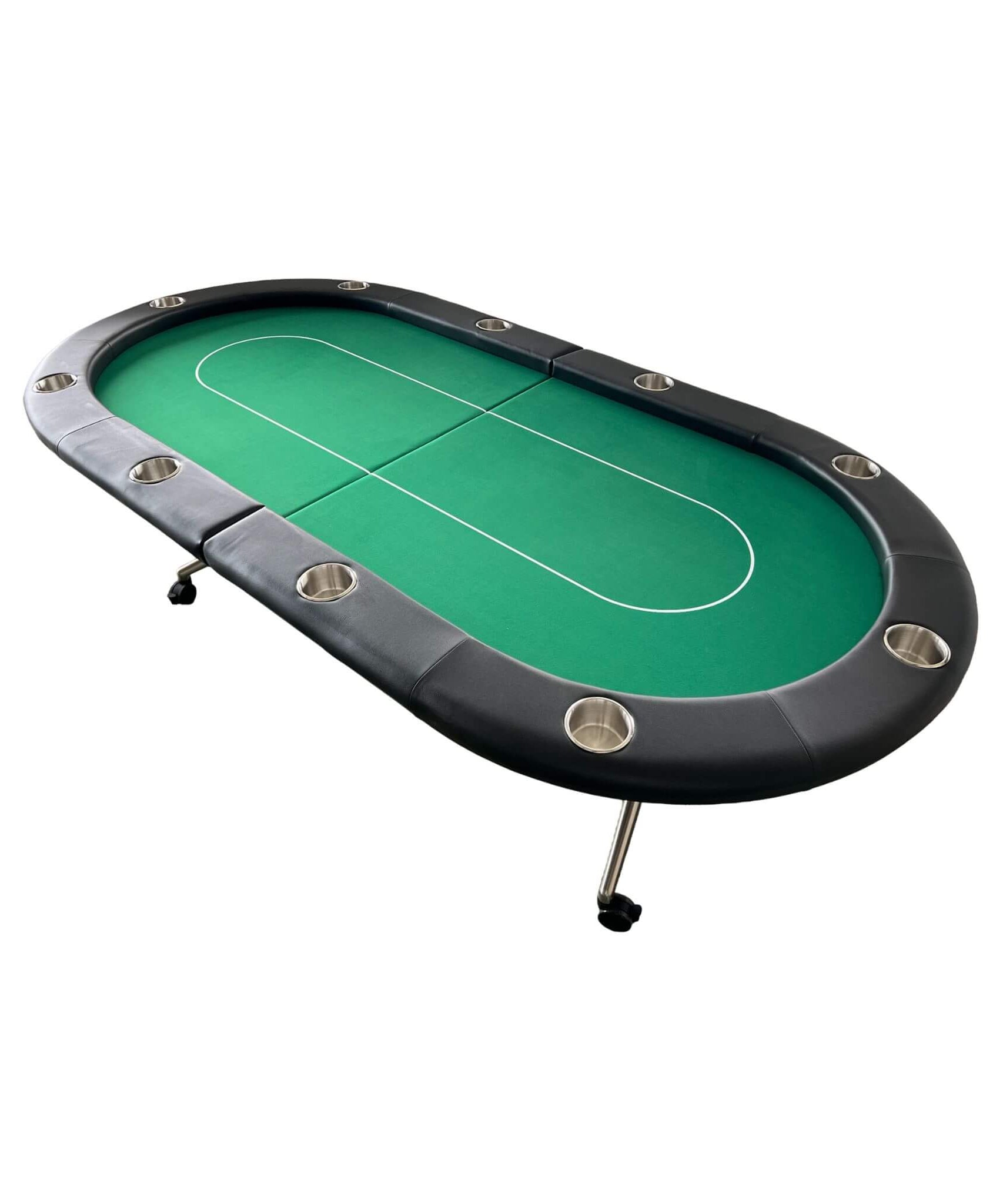 Premium 94-Inch Foldable 10-Player Poker Table With Wheels (SAK43087)