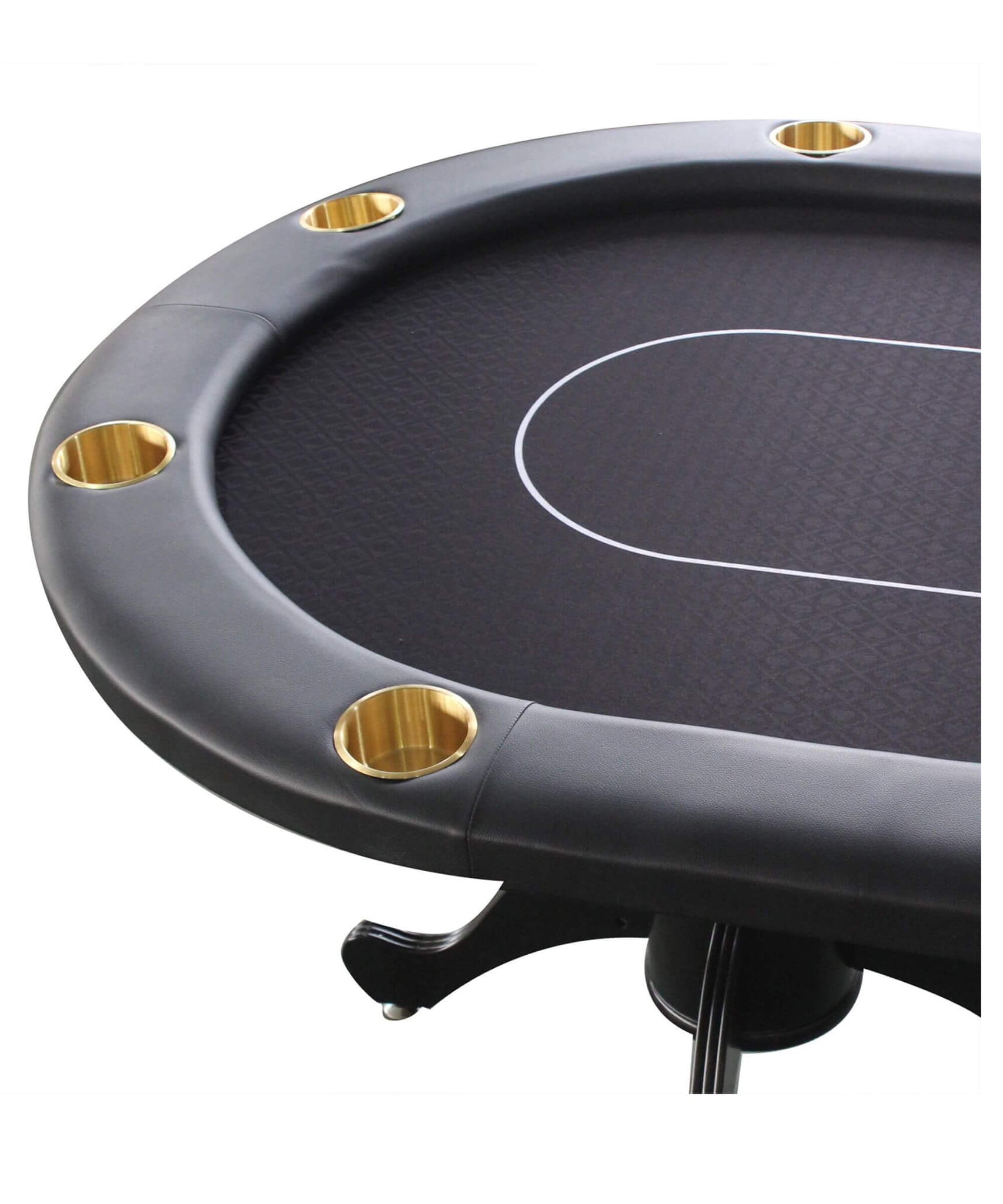 Premium 96-Inch 10-Player Oval Poker Table With Cup Holders (SAK51874)