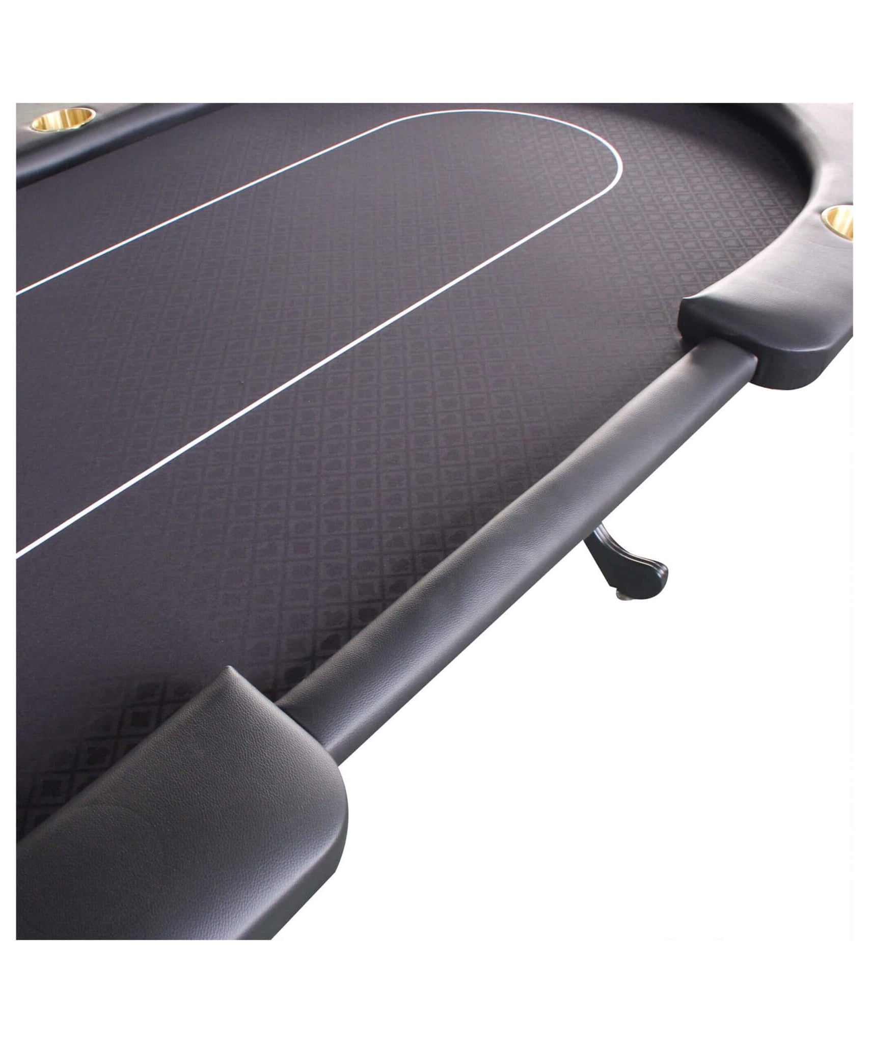 Premium 96-Inch 10-Player Oval Poker Table With Cup Holders (SAK51874)