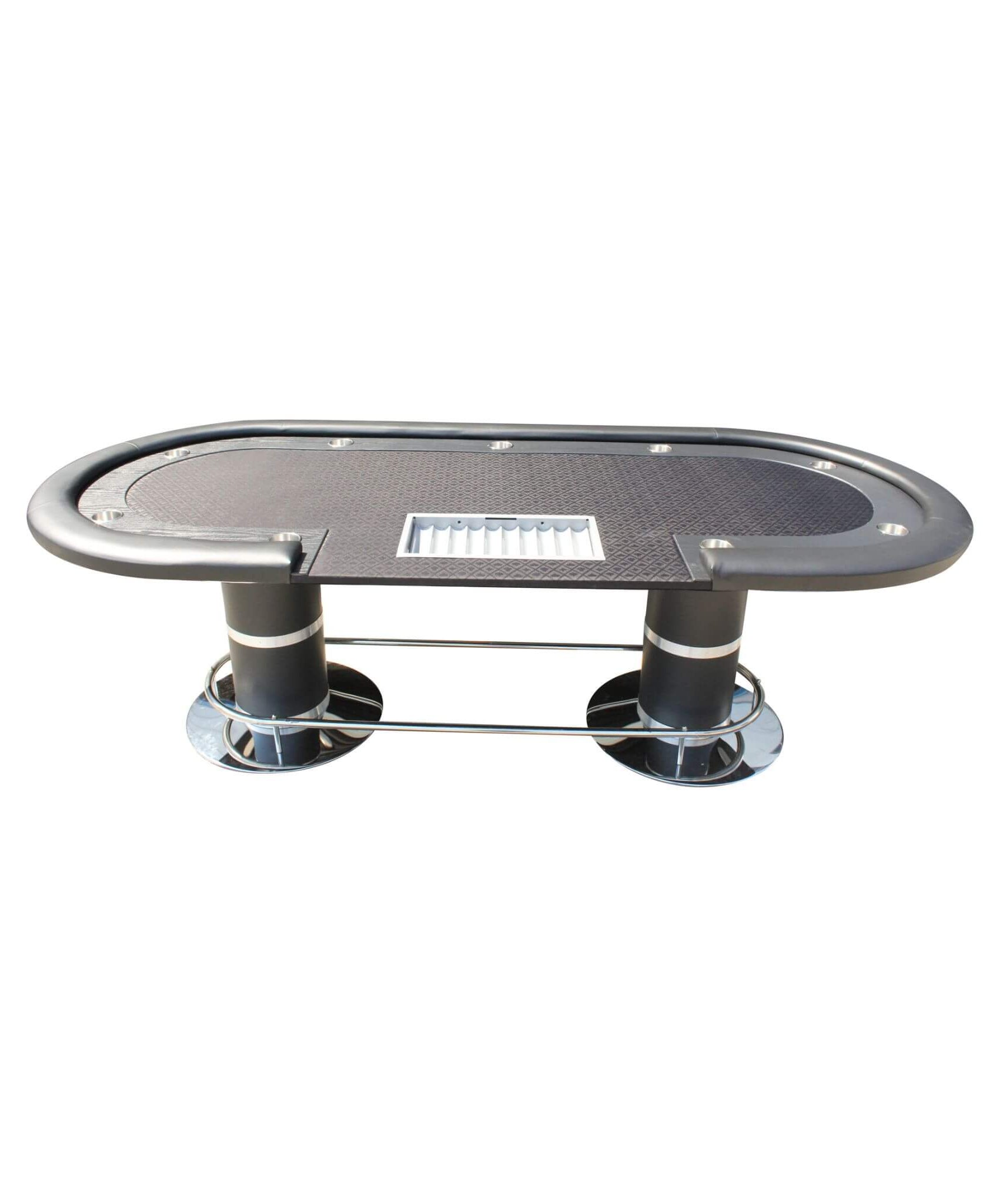 Premium 96-Inch Oval Poker Table With Racetrack And Chips Tray (SAK66823)