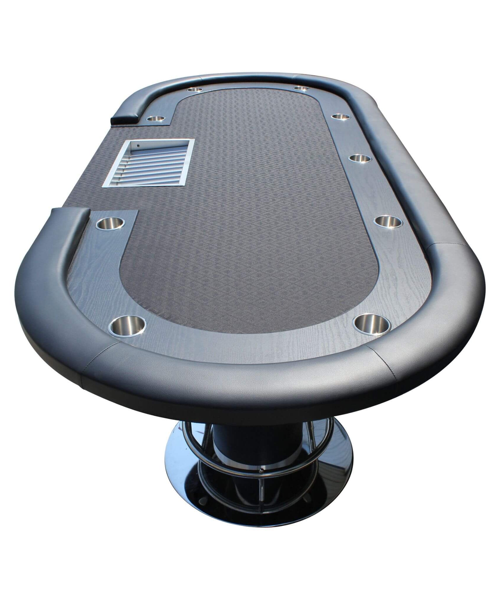 Premium 96-Inch Oval Poker Table With Racetrack And Chips Tray (SAK66823)