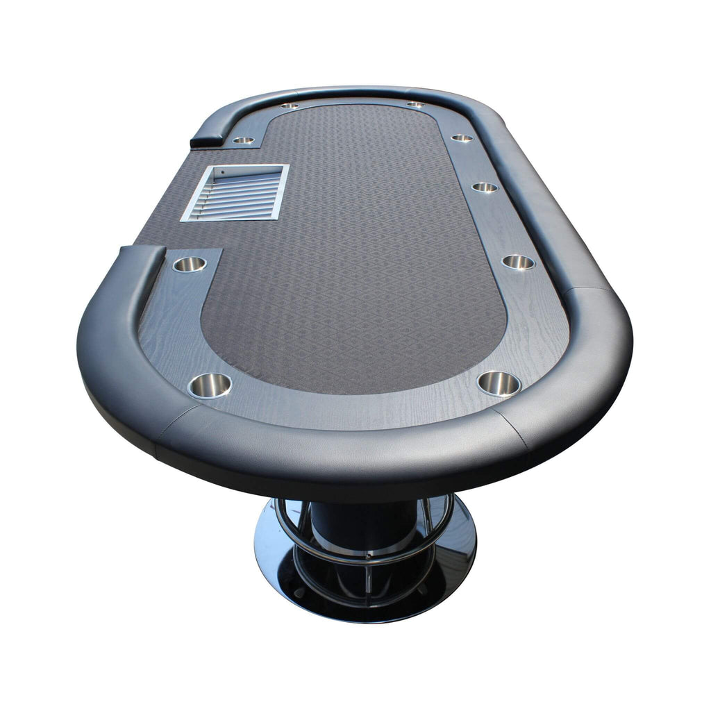 Premium 96-Inch Oval Poker Table With Racetrack And Chips Tray (SAK66823)