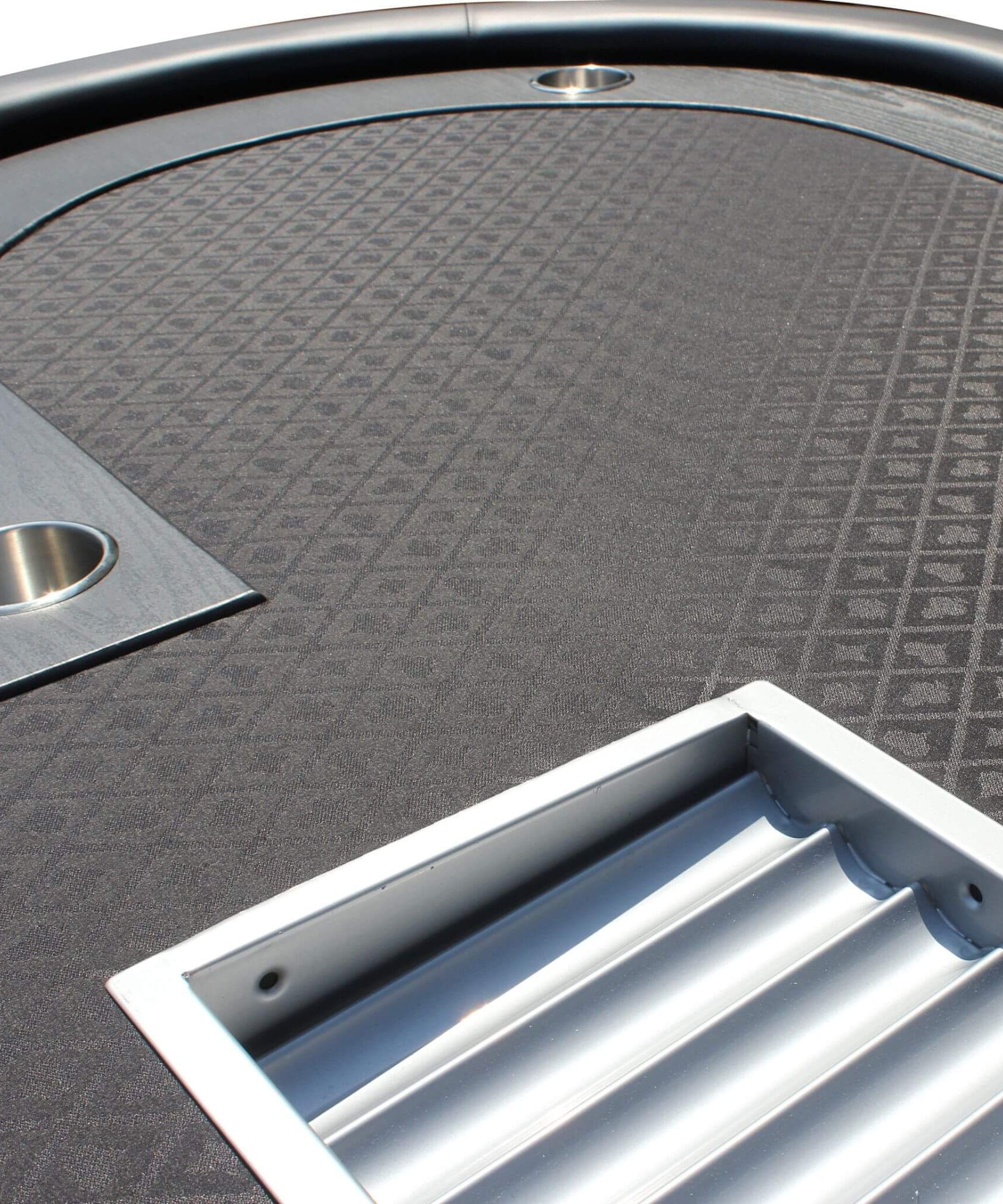 Premium 96-Inch Oval Poker Table With Racetrack And Chips Tray (SAK66823)