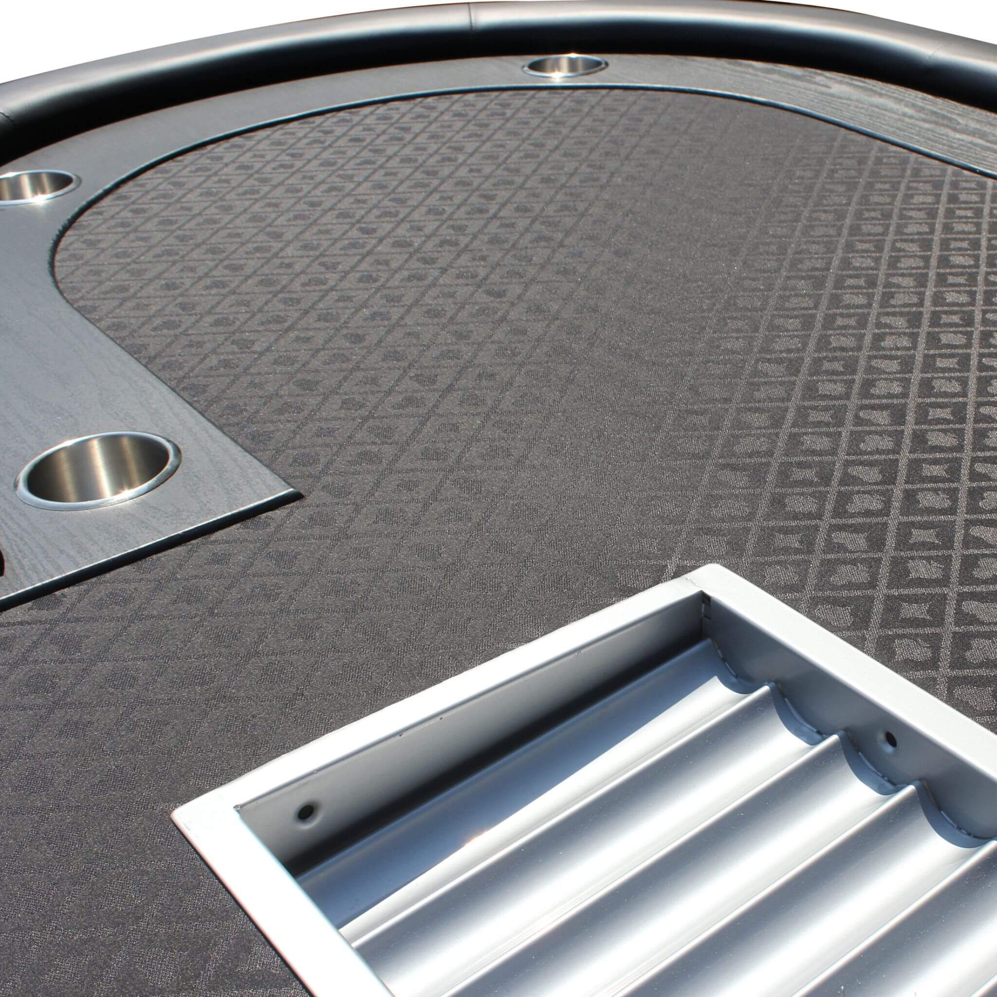 Premium 96-Inch Oval Poker Table With Racetrack And Chips Tray (SAK66823)