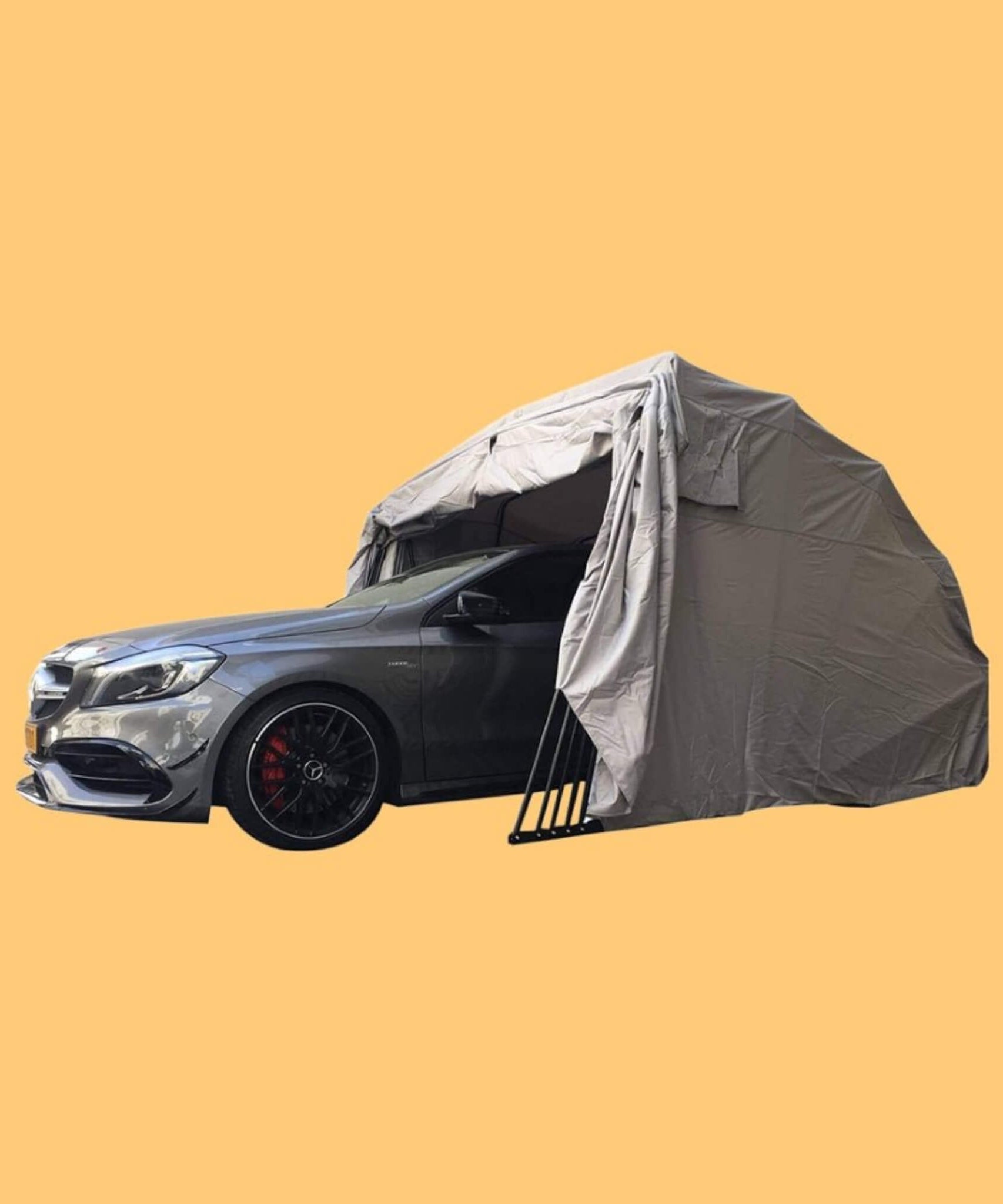 [09X20FT] Alora Premium All-Weather Retractable Steel Frame Carport Canopy For Cars & SUVs (SAK41385)