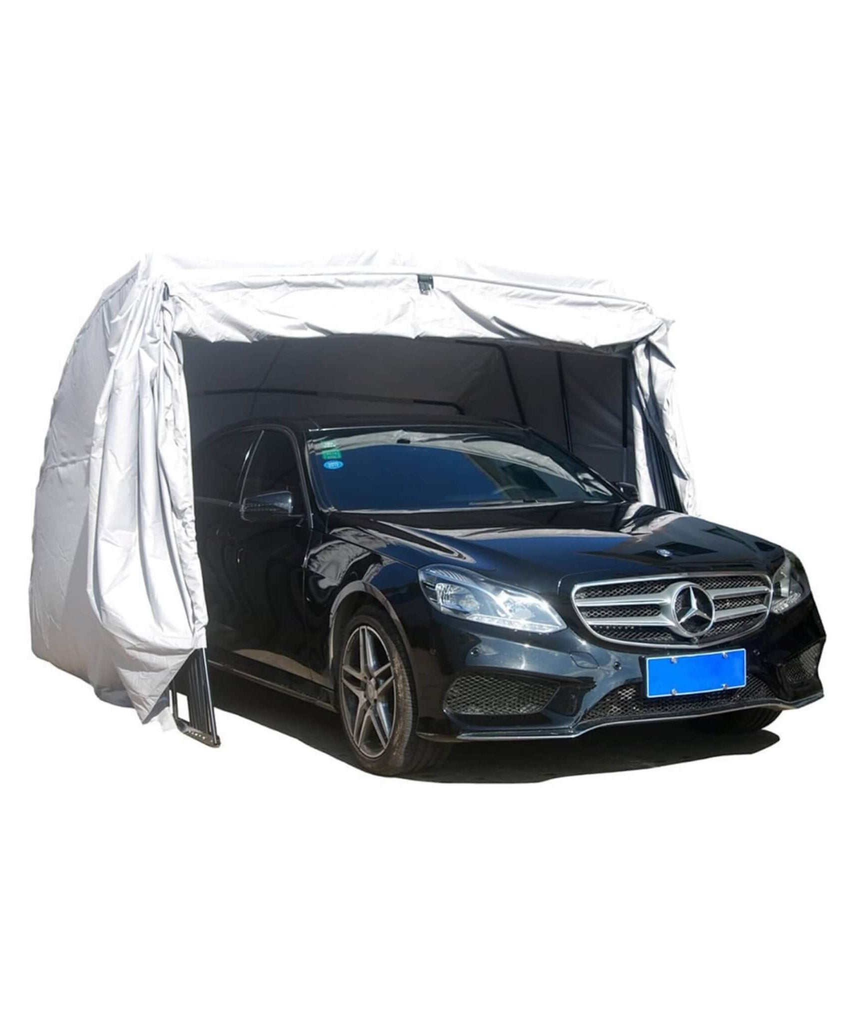 [09X20FT] Alora Premium All-Weather Retractable Steel Frame Carport Canopy For Cars & SUVs (SAK41385)