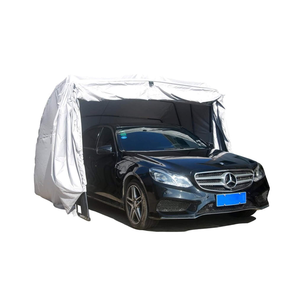 [09X20FT] Alora Premium All-Weather Retractable Steel Frame Carport Canopy For Cars & SUVs (SAK41385)