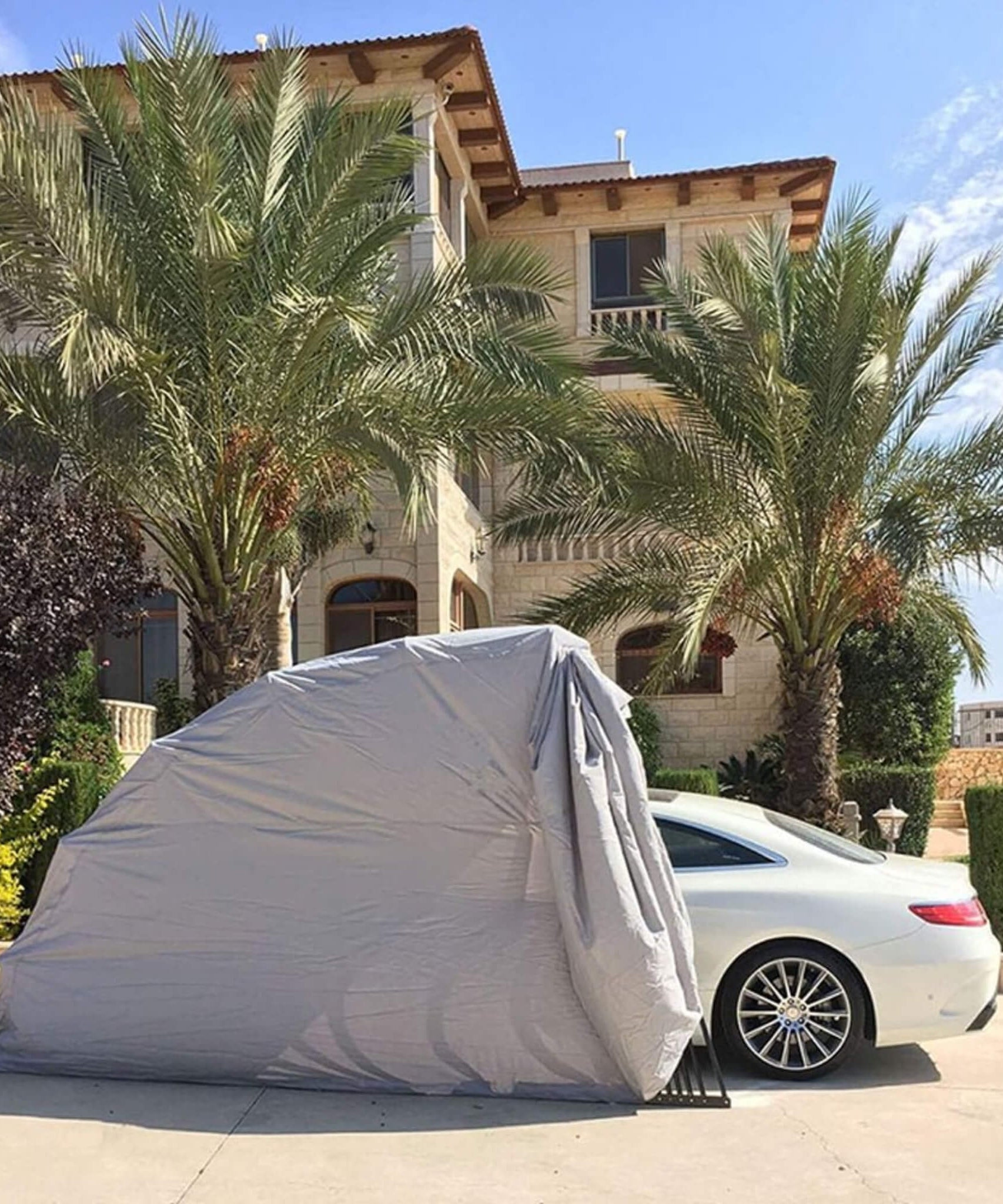 [09X20FT] Alora Premium All-Weather Retractable Steel Frame Carport Canopy For Cars & SUVs (SAK41385)