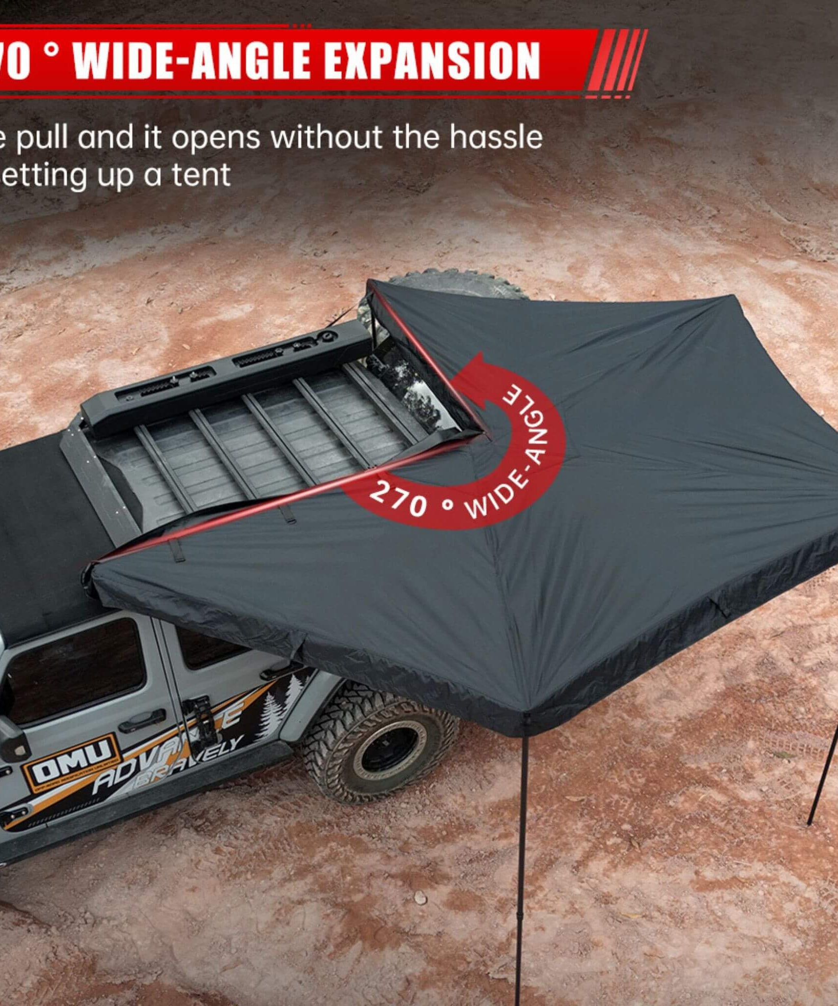 Trailora Horizon Premium All-Weather Top Only Multi-Functional 270 Degree Outdoor Awning House Tent (SAK24839)