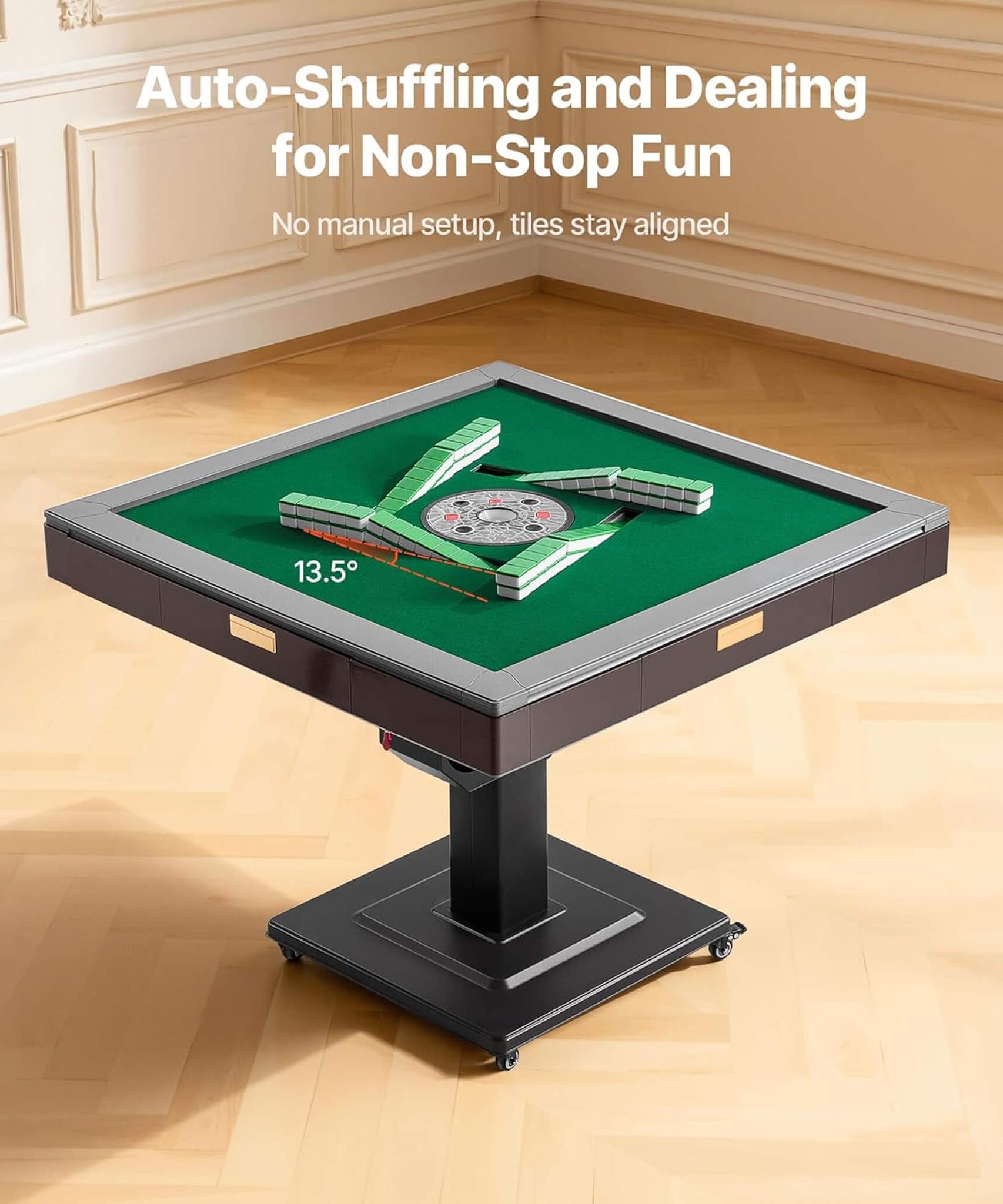 Premium Automatic Foldable Mahjong Table With Wheels And Two Sets Of Tiles (SAK92307)