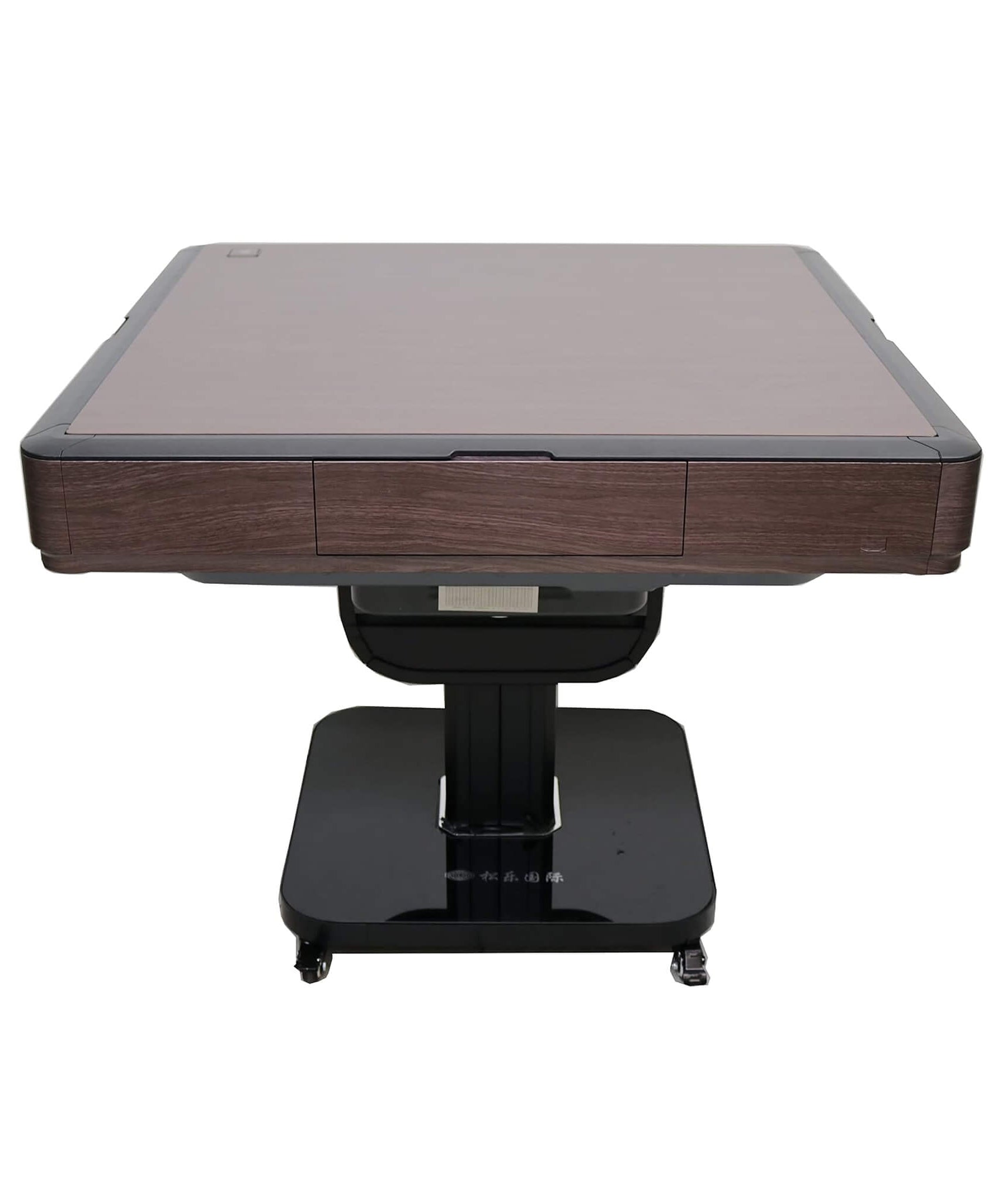 Premium Automatic Folding Mahjong Table With Walnut Finish, Two Set Of 166 40MM Numbered Tiles, And Hard Table Cover (SAK41893)