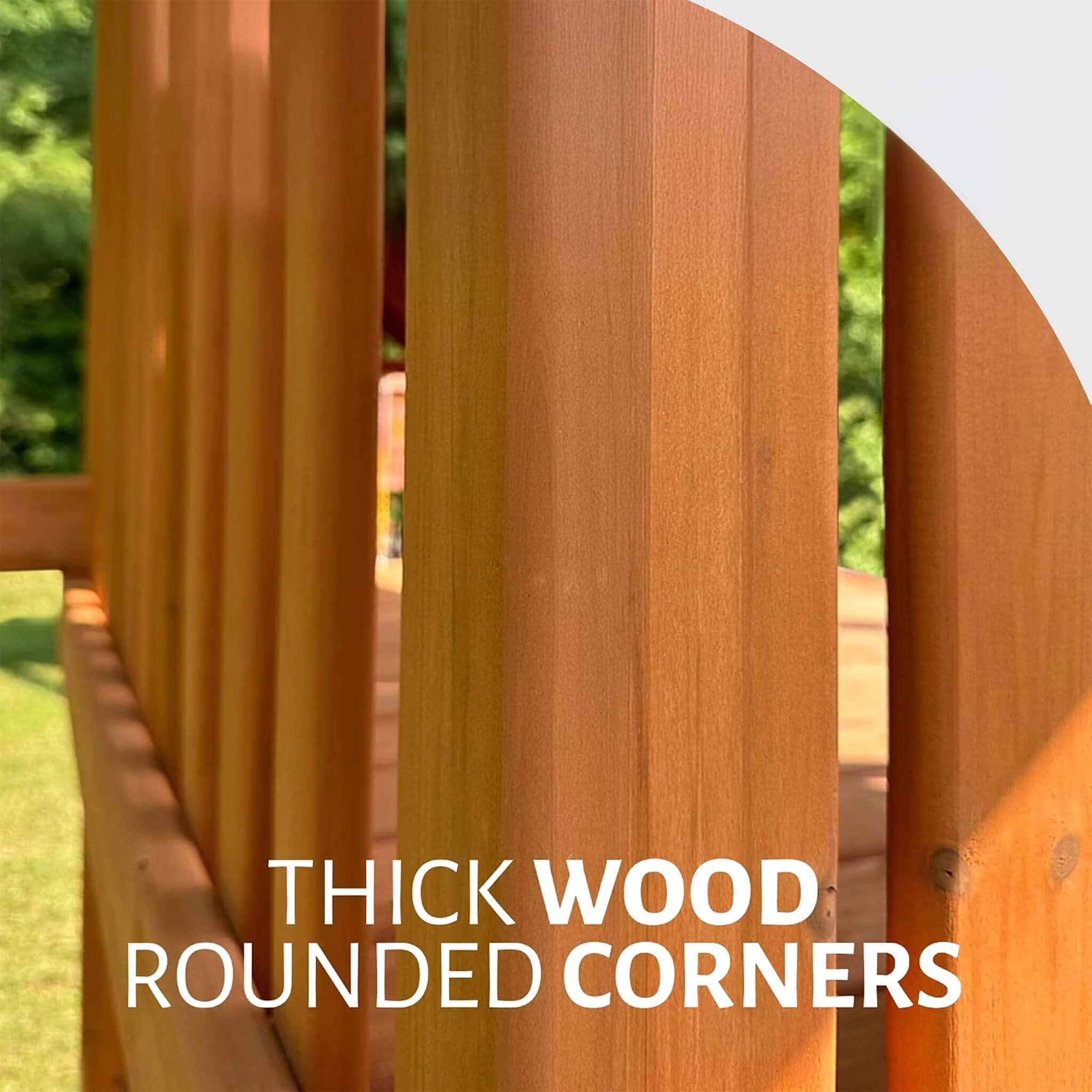 Premium Cedar Wood Swing Set With 3 Play Decks 3 Slides And Monkey Bars (SAK21486)