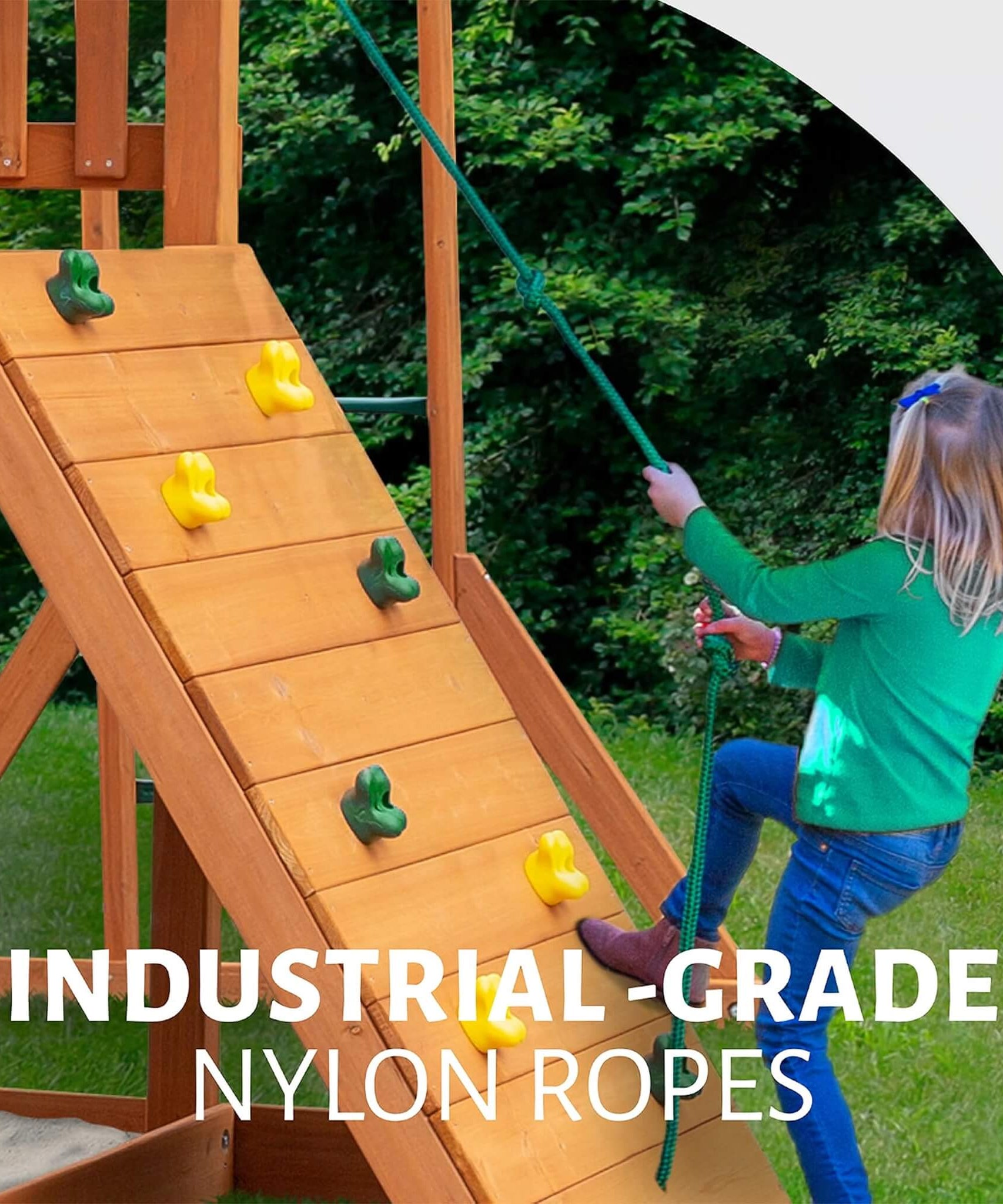 Premium Cedar Wood Treehouse Swing Set With Tube Slide And Sandbox (SAK71923)