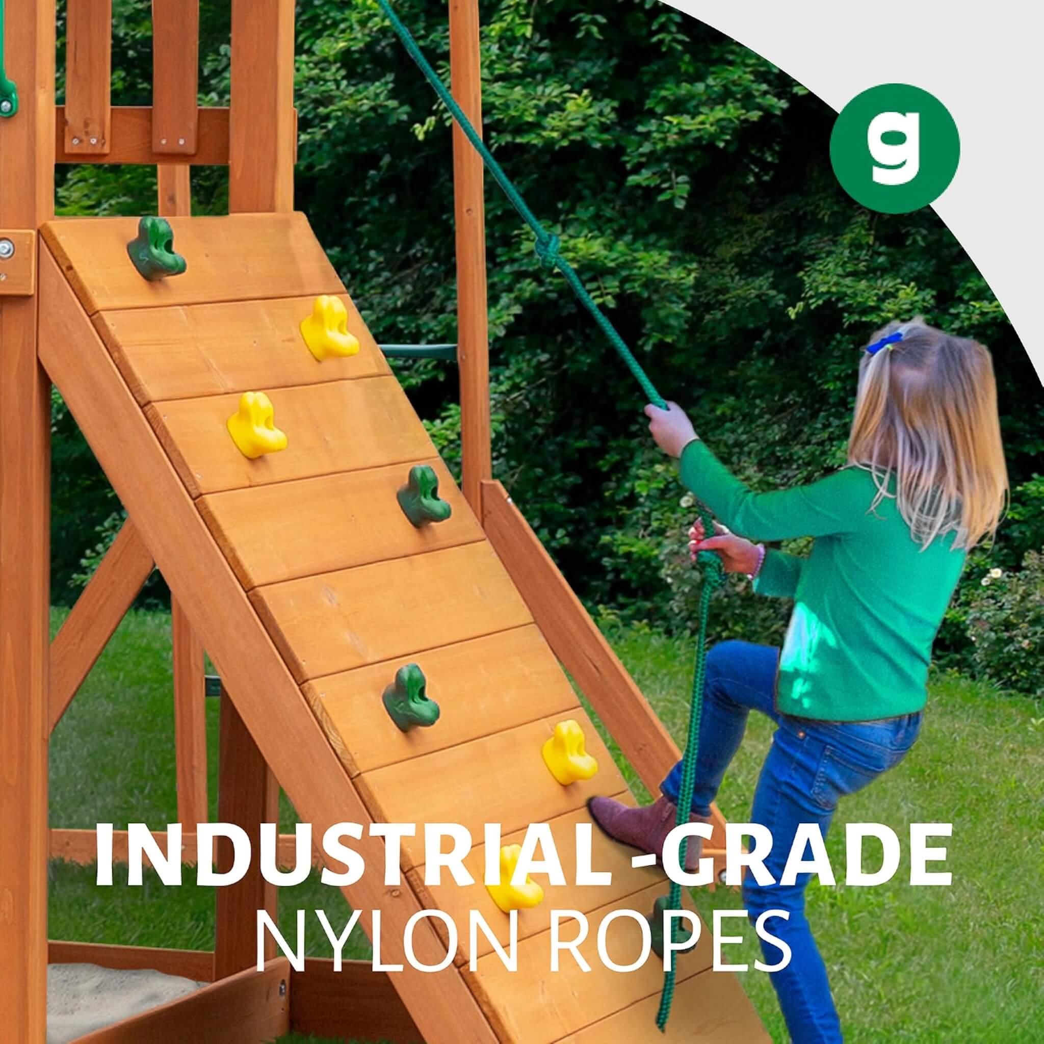 Premium Cedar Wood Treehouse Swing Set With Tube Slide And Sandbox (SAK71923)