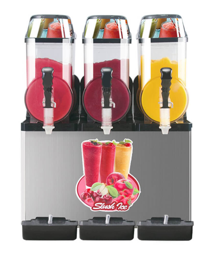 Premium Commercial Stainless Steel Slushy Machine With Triple Tank Advance Cooling, 45L (SAK52258)