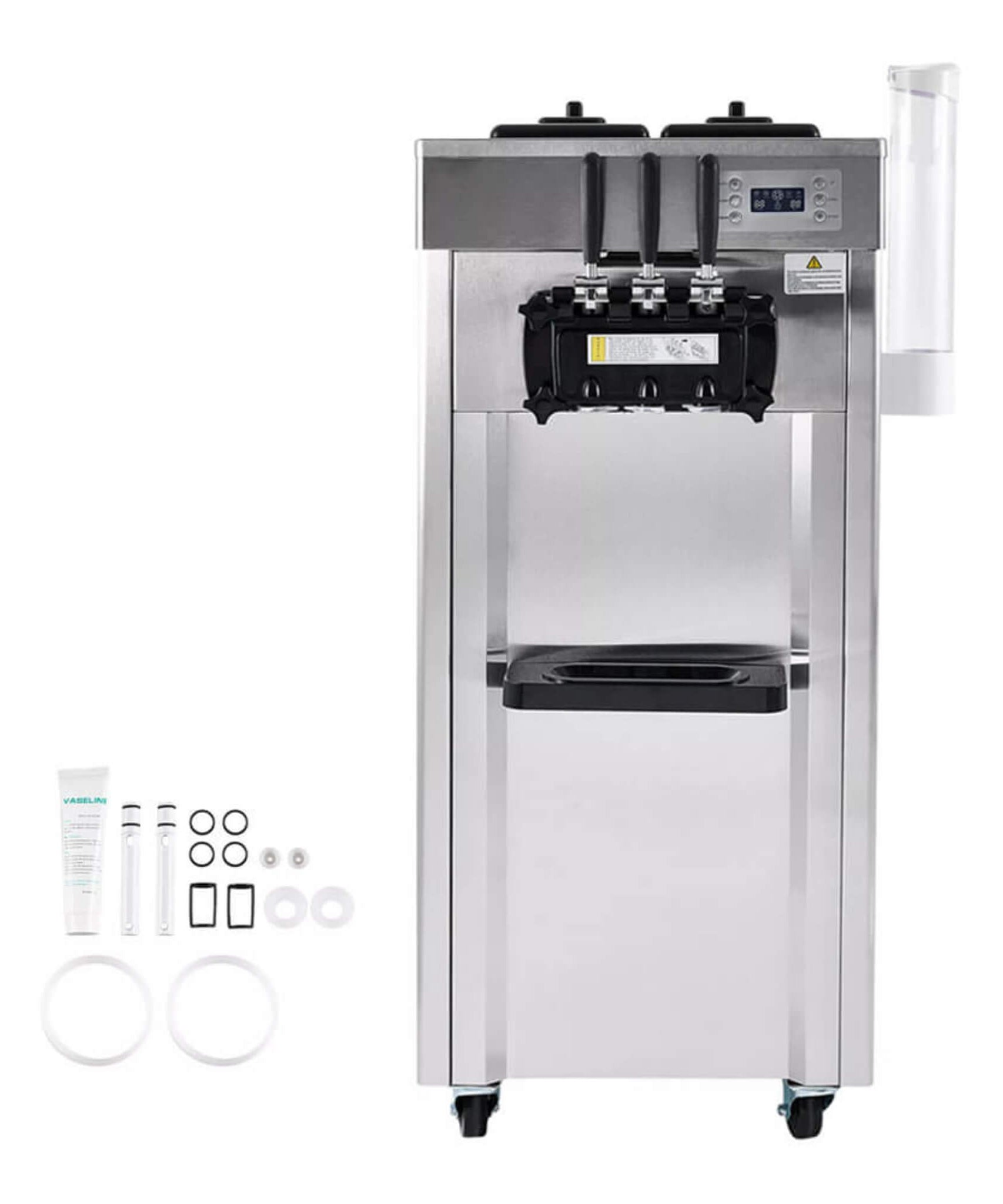 Commercial 21-31 L/H 3-Flavor Freestanding Soft Serve Ice Cream Machine Maker (SAK21874)