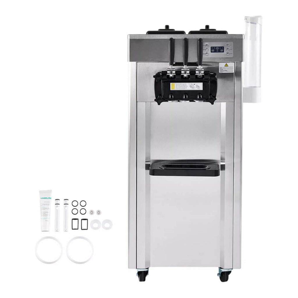 Commercial 21-31 L/H 3-Flavor Freestanding Soft Serve Ice Cream Machine Maker (SAK21874)
