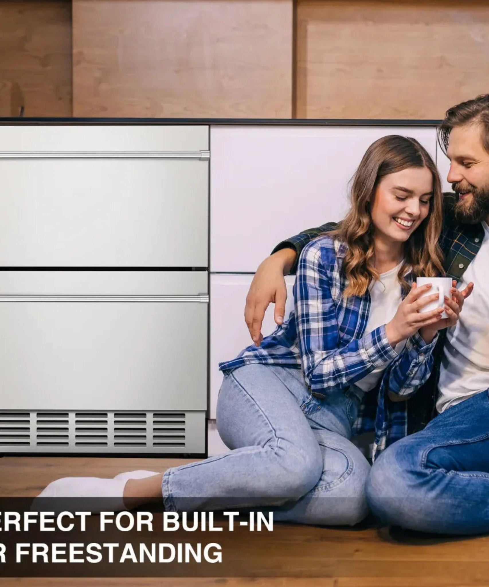 Premium 5.3 Cu.Ft Double Drawer Stainless Steel Built-In Wine Beverage Undercounter Refrigerator (SAK92576)