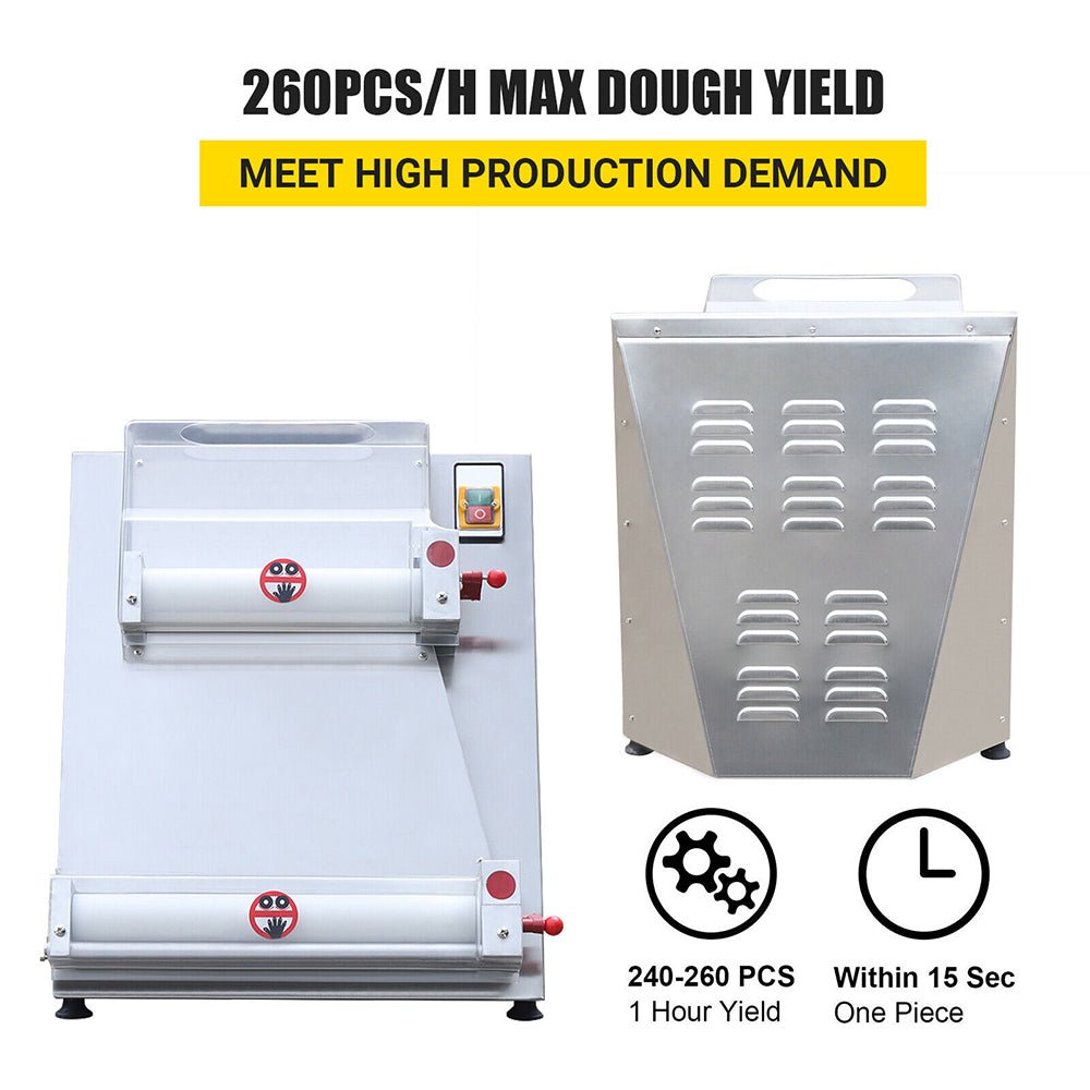 Premium 16-Inch Electric Commercial Pizza Dough Roller Pastry Sheeter Press Machine (SAK83627)