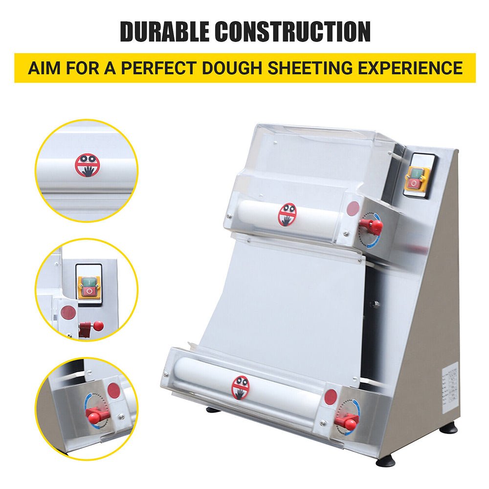 Premium 16-Inch Electric Commercial Pizza Dough Roller Pastry Sheeter Press Machine (SAK83627)