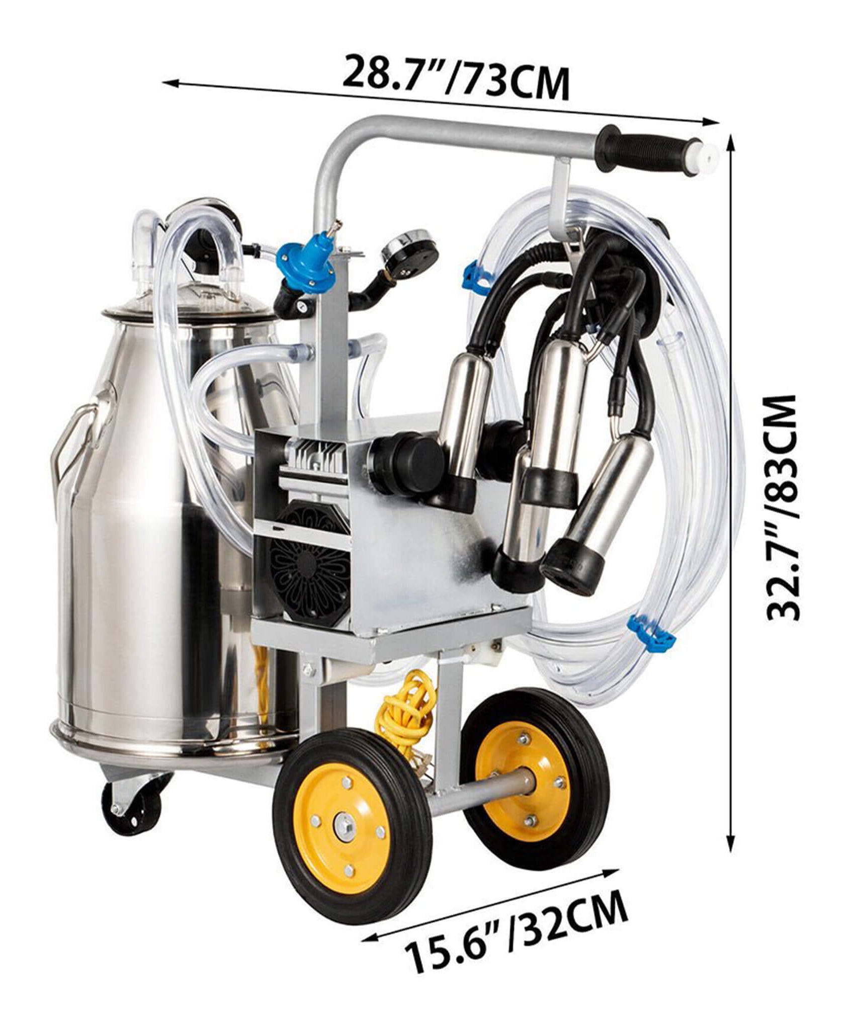 Premium Electric Cow Goat Milking Machine With Milk Bucket, 25L (SAK83260)