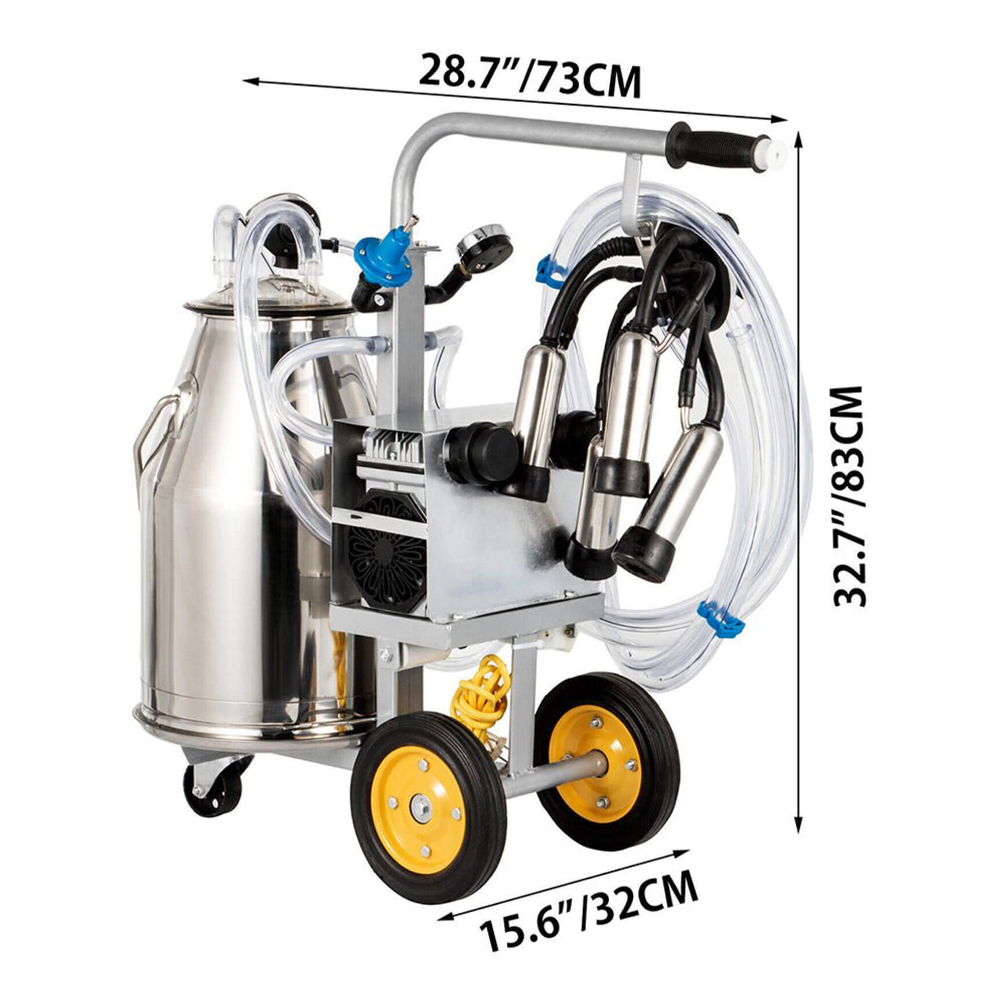 Premium Electric Cow Goat Milking Machine With Milk Bucket, 25L (SAK83260)