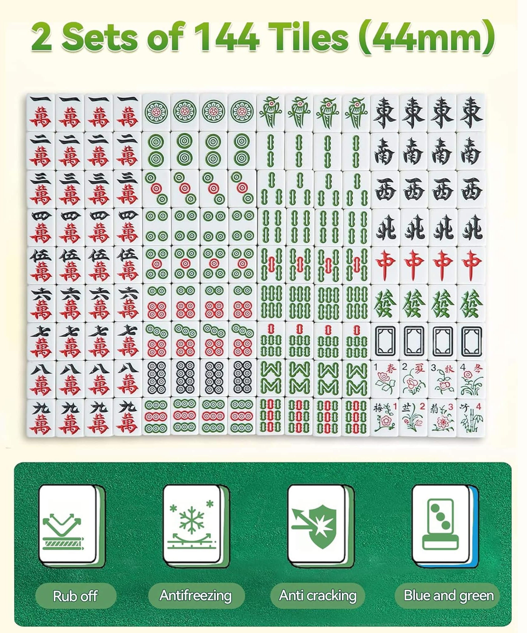 Premium Foldable 4-Player Automatic Mahjong Table With 2 Tile Sets (SAK57230)