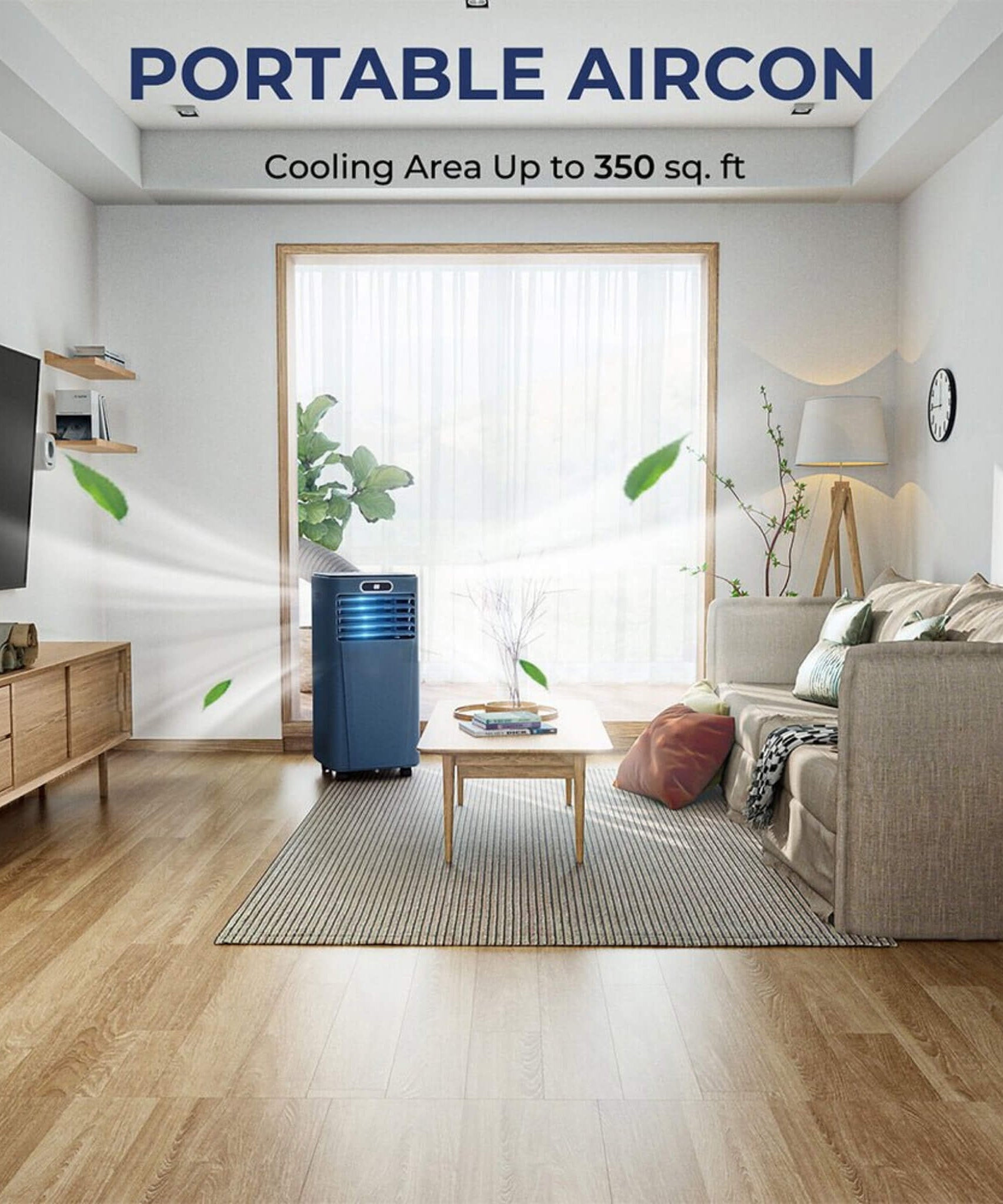 Premium 10K BTU Freestanding AC Unit With Remote Control (SAK41642)