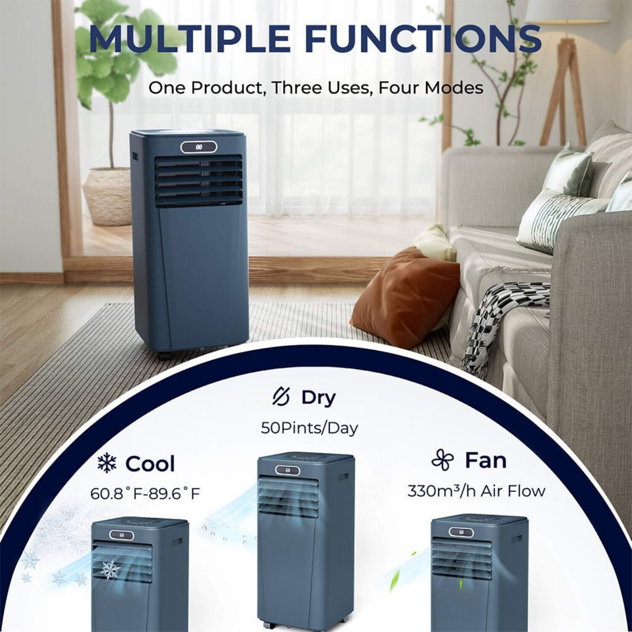 Premium 10K BTU Freestanding AC Unit With Remote Control (SAK41642)