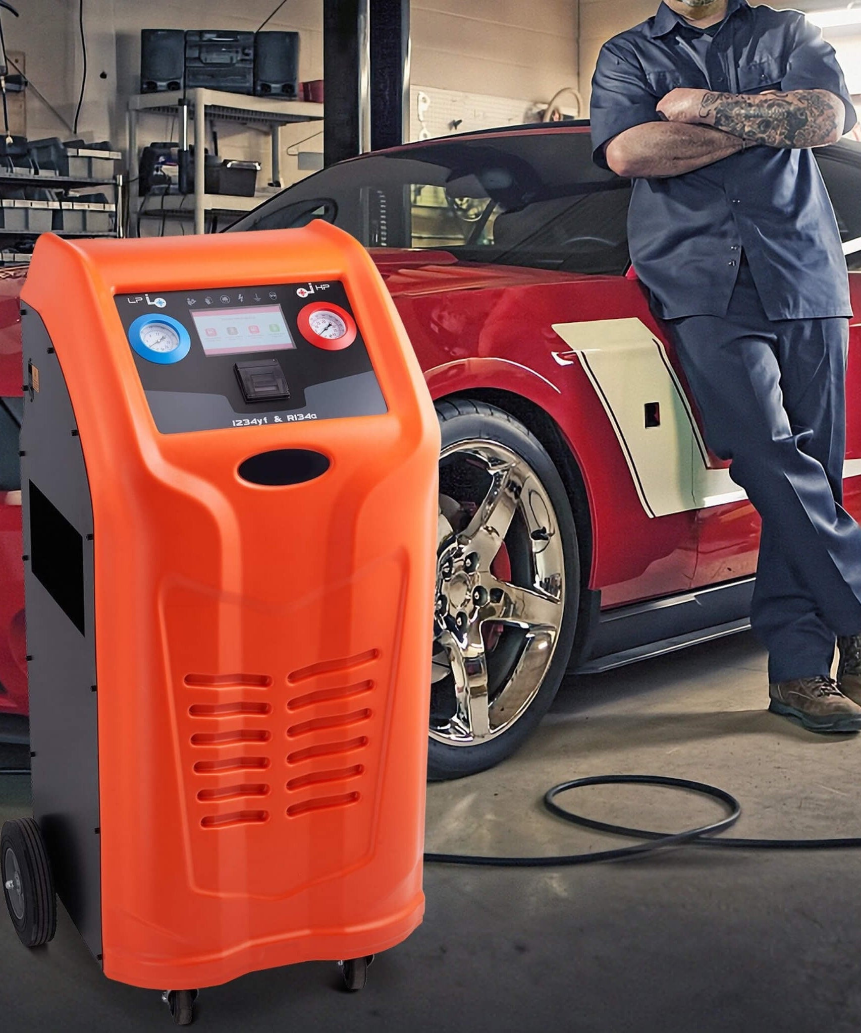 Premium Fully Automatic Dual Cylinder AC Refrigerant Recovery Machine Kit (SAK49605)