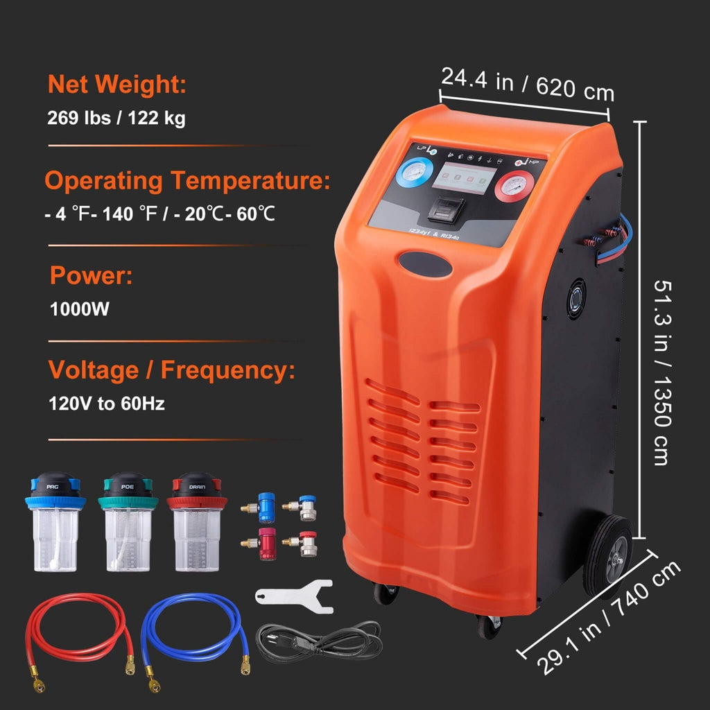 Premium Fully Automatic Dual Cylinder AC Refrigerant Recovery Machine Kit (SAK49605)