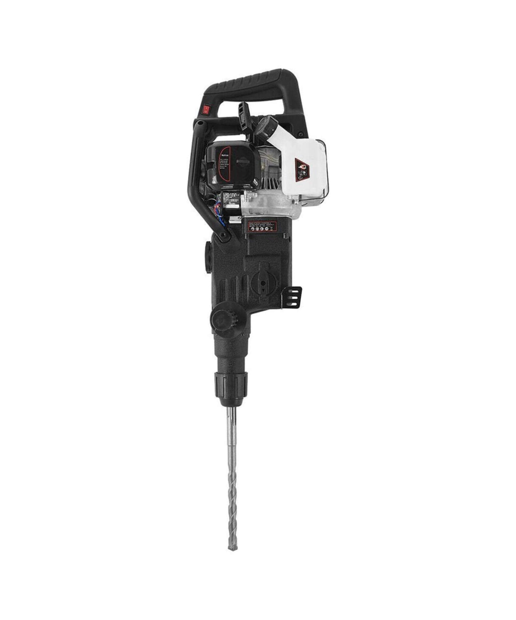Heavy-Duty Gasoline Powered Demolition Jack Hammer Drill W/ Point, Flat & Chisel Bits (SAK16492)