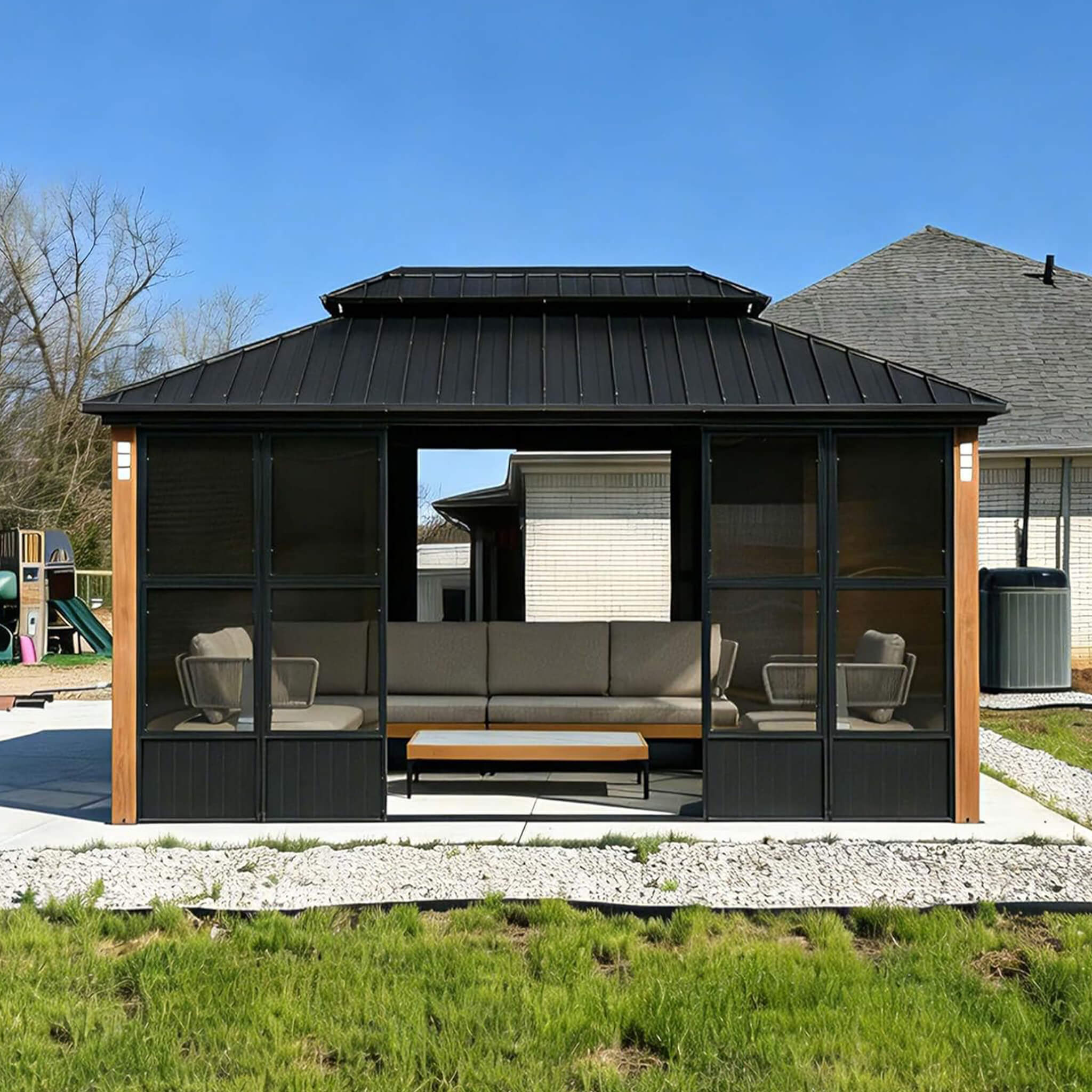 Alora Prestige Premium Hardtop Double Top Outdoor Patio Solarium Sunroom (SAK43078)