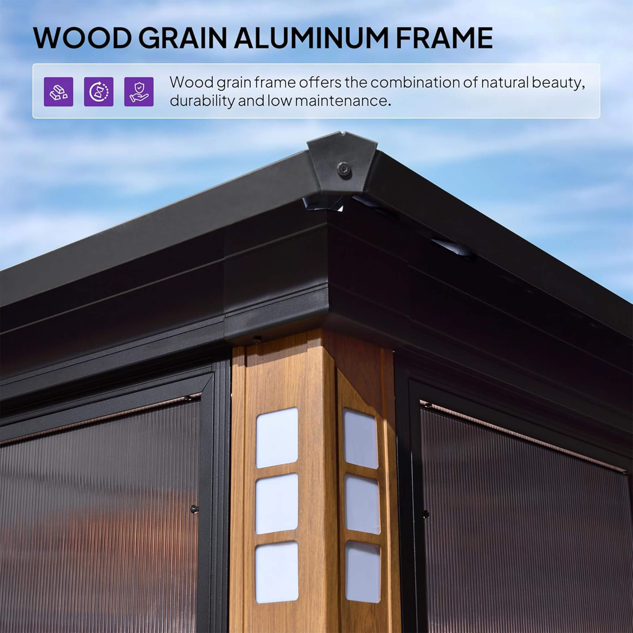 Alora Prestige Premium Hardtop Double Top Outdoor Patio Solarium Sunroom (SAK43078)