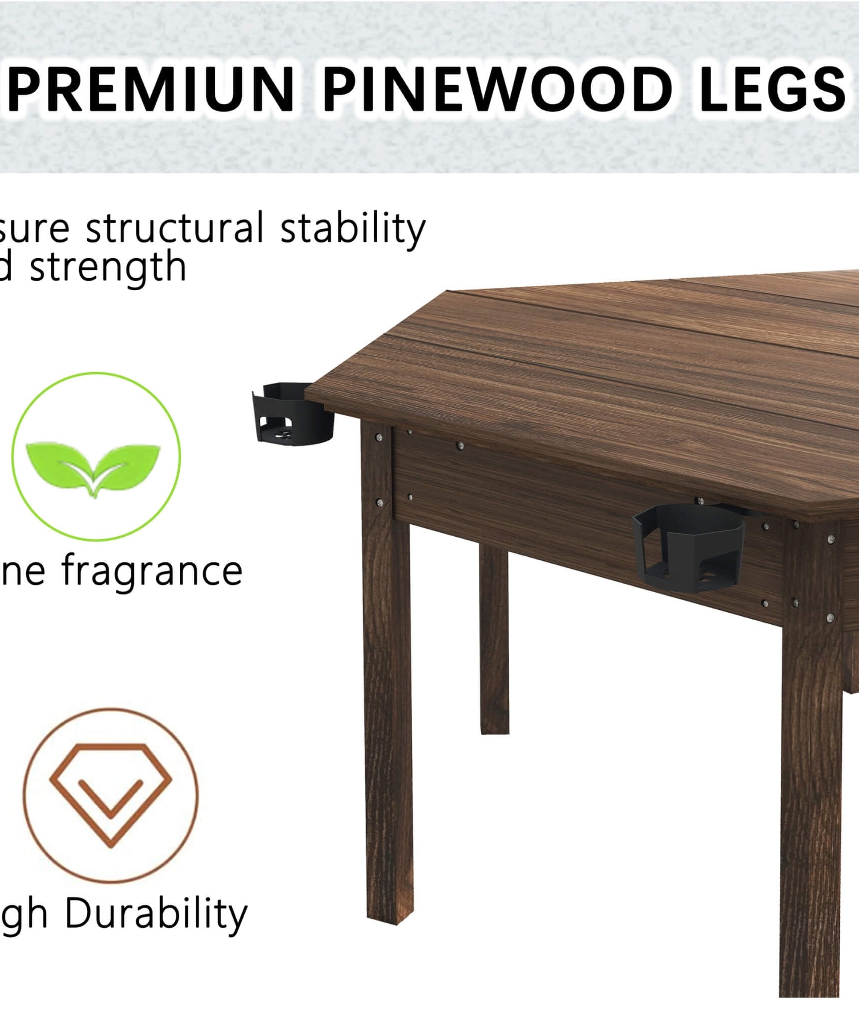 Premium 6-Person Hexagonal Game And Dining Table With Top, Mat And Cup Holders (SAK67845)