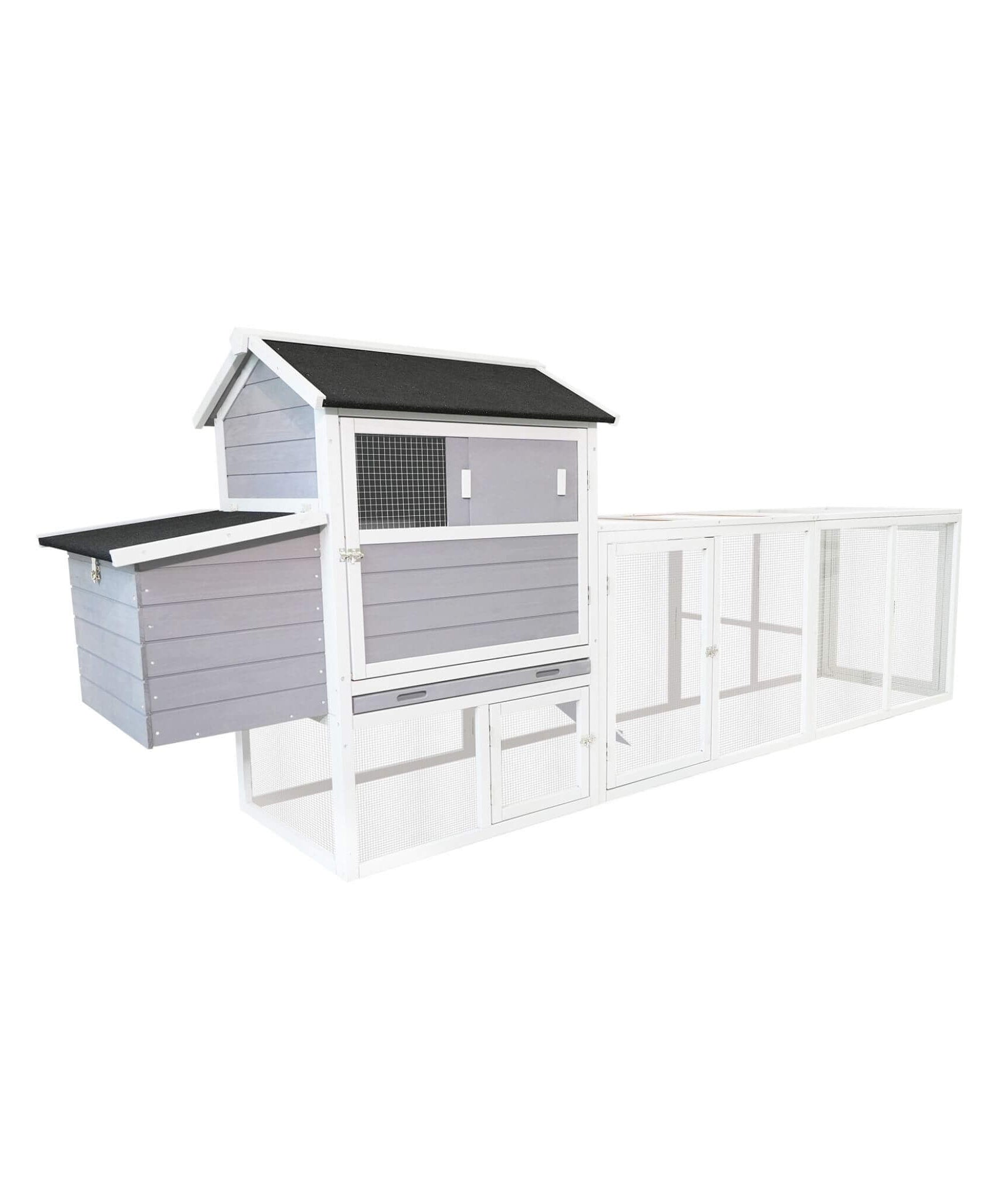 Large Heavy-Duty 113-Inch Outdoor Anti-UV Waterproof Wooden Chicken Coop Hen House (SAK32684)