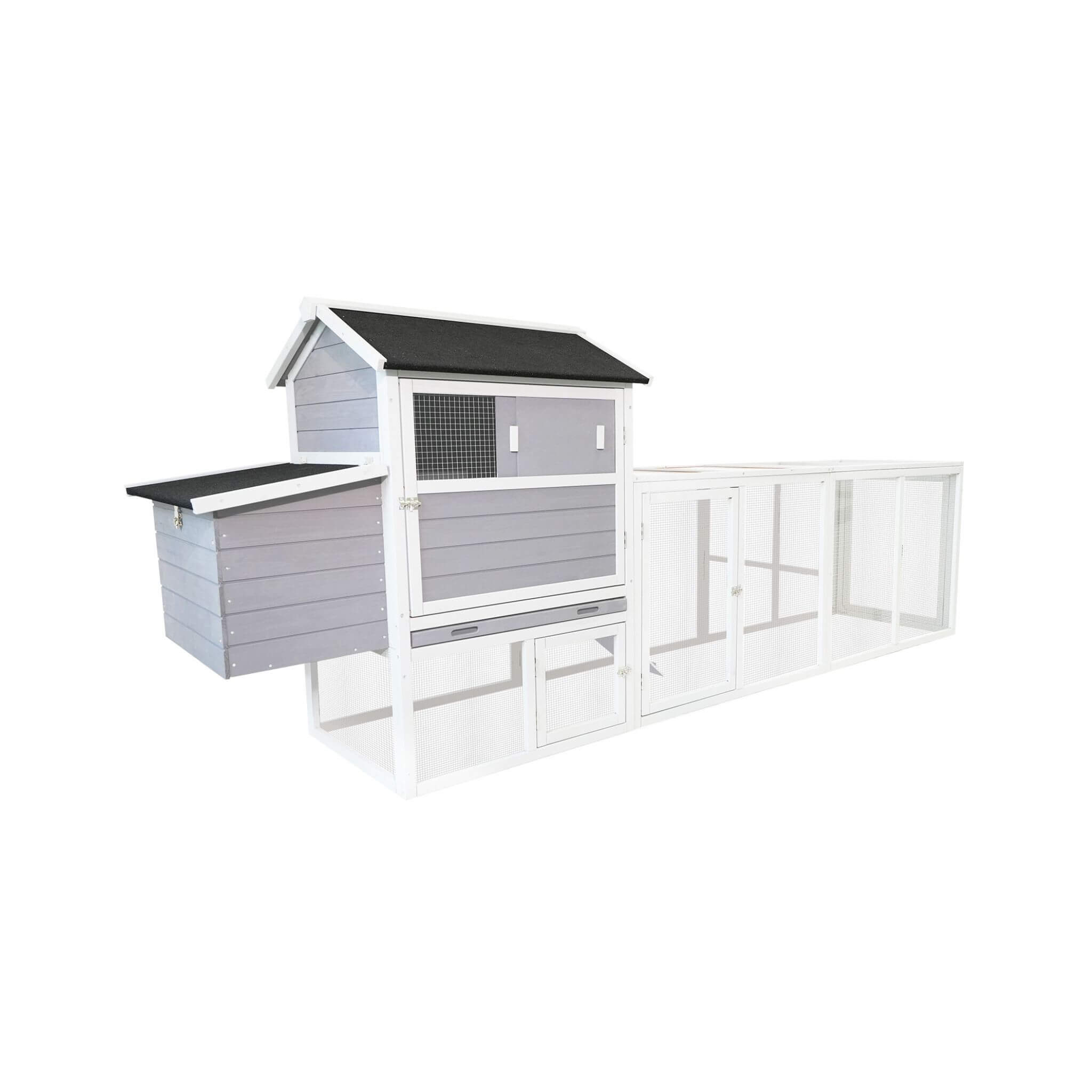 Large Heavy-Duty 113-Inch Outdoor Anti-UV Waterproof Wooden Chicken Coop Hen House (SAK32684)
