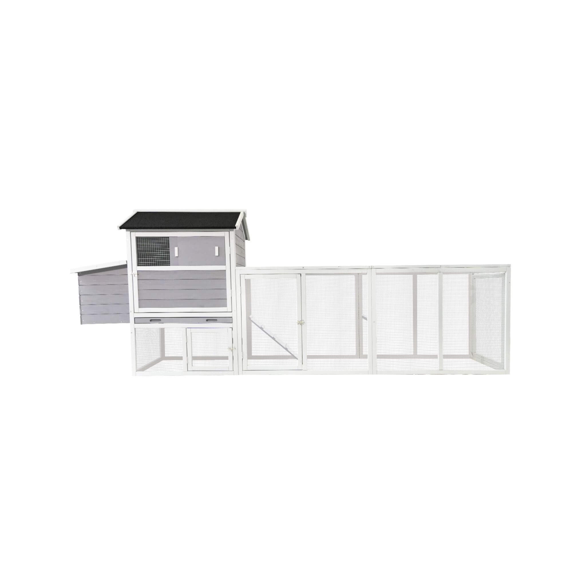 Large Heavy-Duty 113-Inch Outdoor Anti-UV Waterproof Wooden Chicken Coop Hen House (SAK32684)