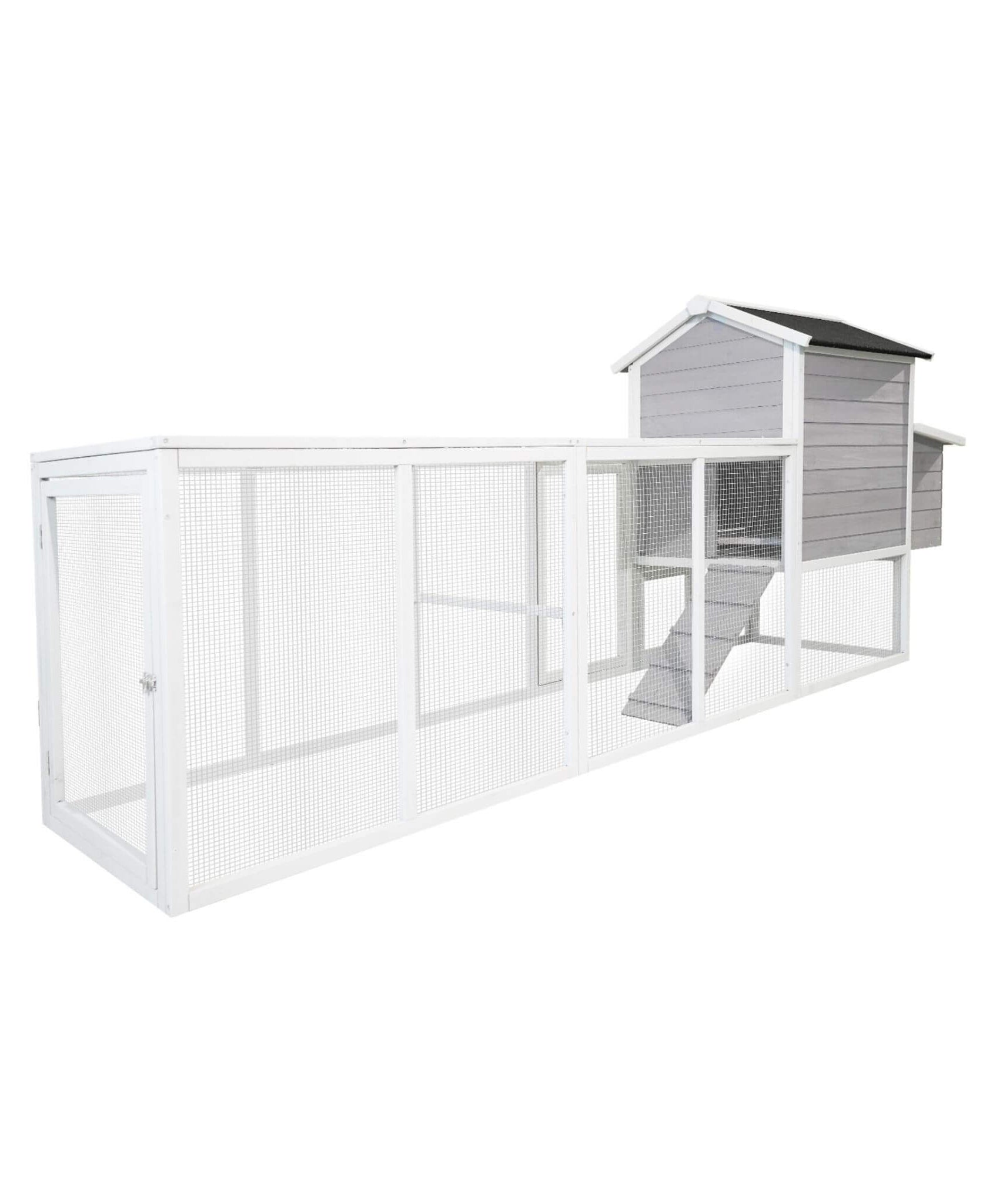 Large Heavy-Duty 113-Inch Outdoor Anti-UV Waterproof Wooden Chicken Coop Hen House (SAK32684)