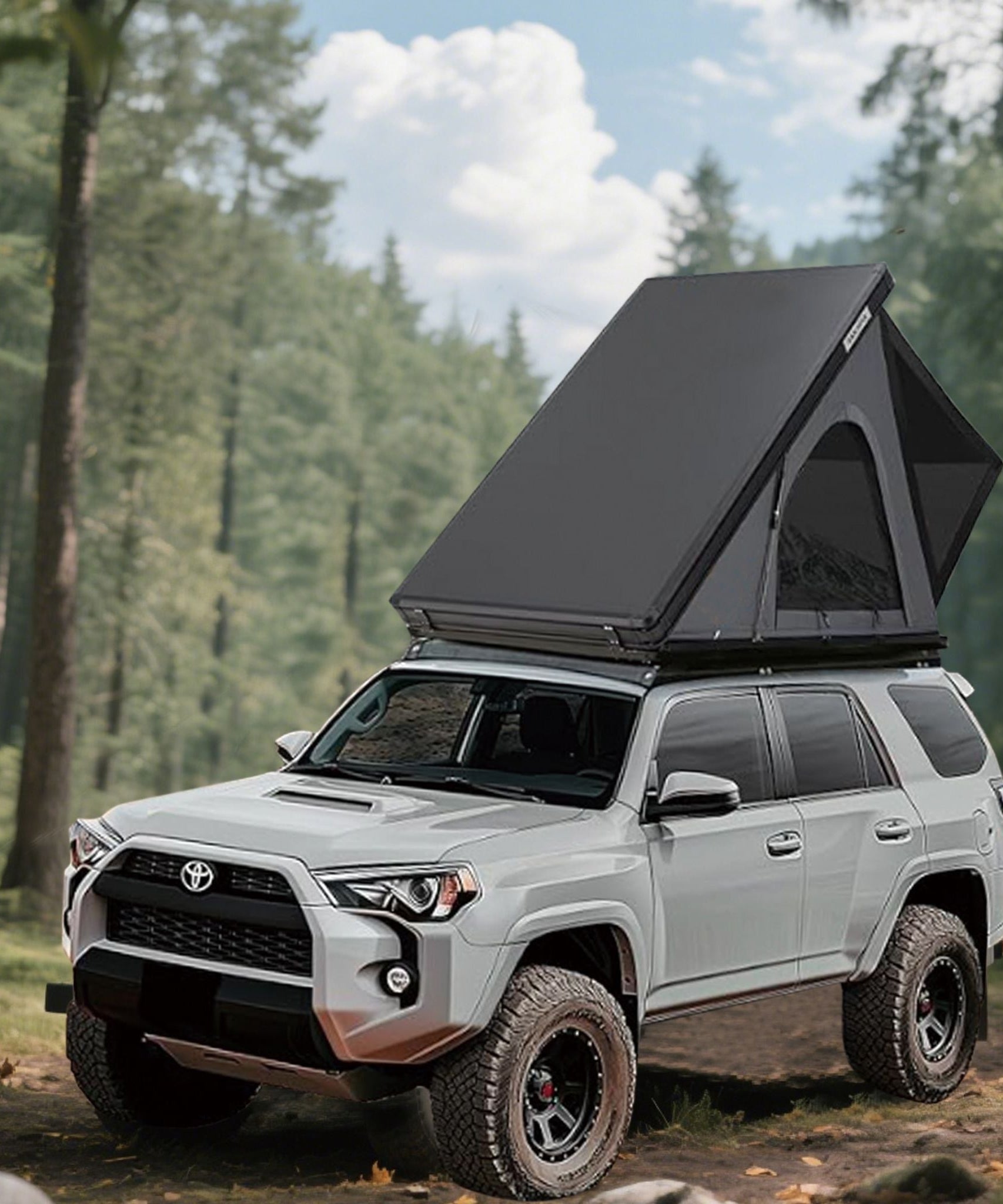 Trailora Apex Premium Lightweight Hard Shell Rooftop Tent With LED Strip And Memory Foam (SAK51780)