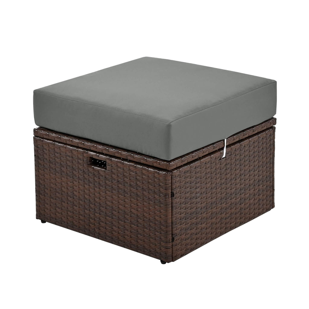 Alora Premium Outdoor 2-Seater Patio Daybed With Foldable Awning, Cushions, And Rattan Frame (SAK90233)