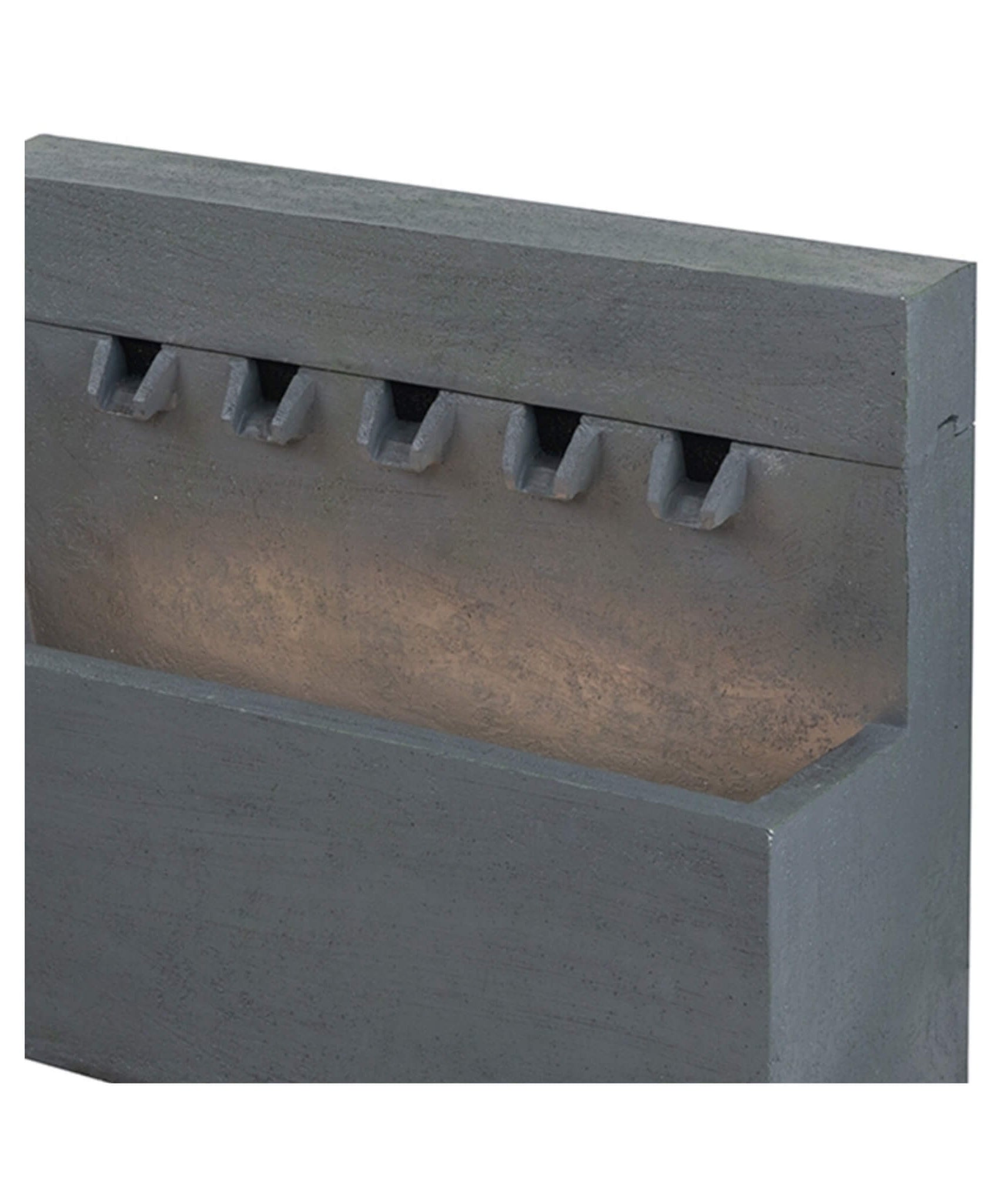 Alora Premium Outdoor Contemporary Modern Rectanglar Decorative Water Fountain, Gray (SAK09215)